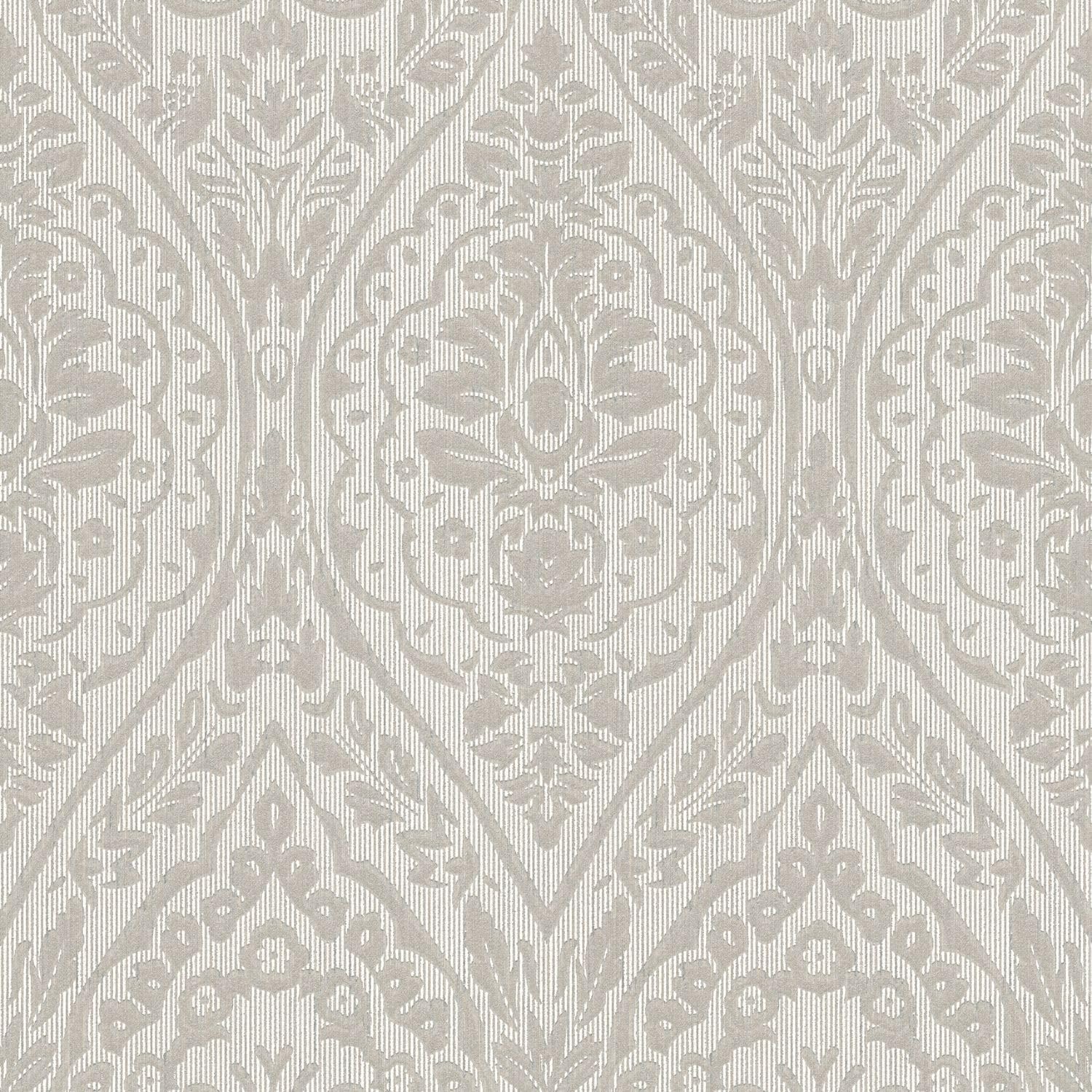 Papier peint textile crème beige Profhome pour masquer les défauts