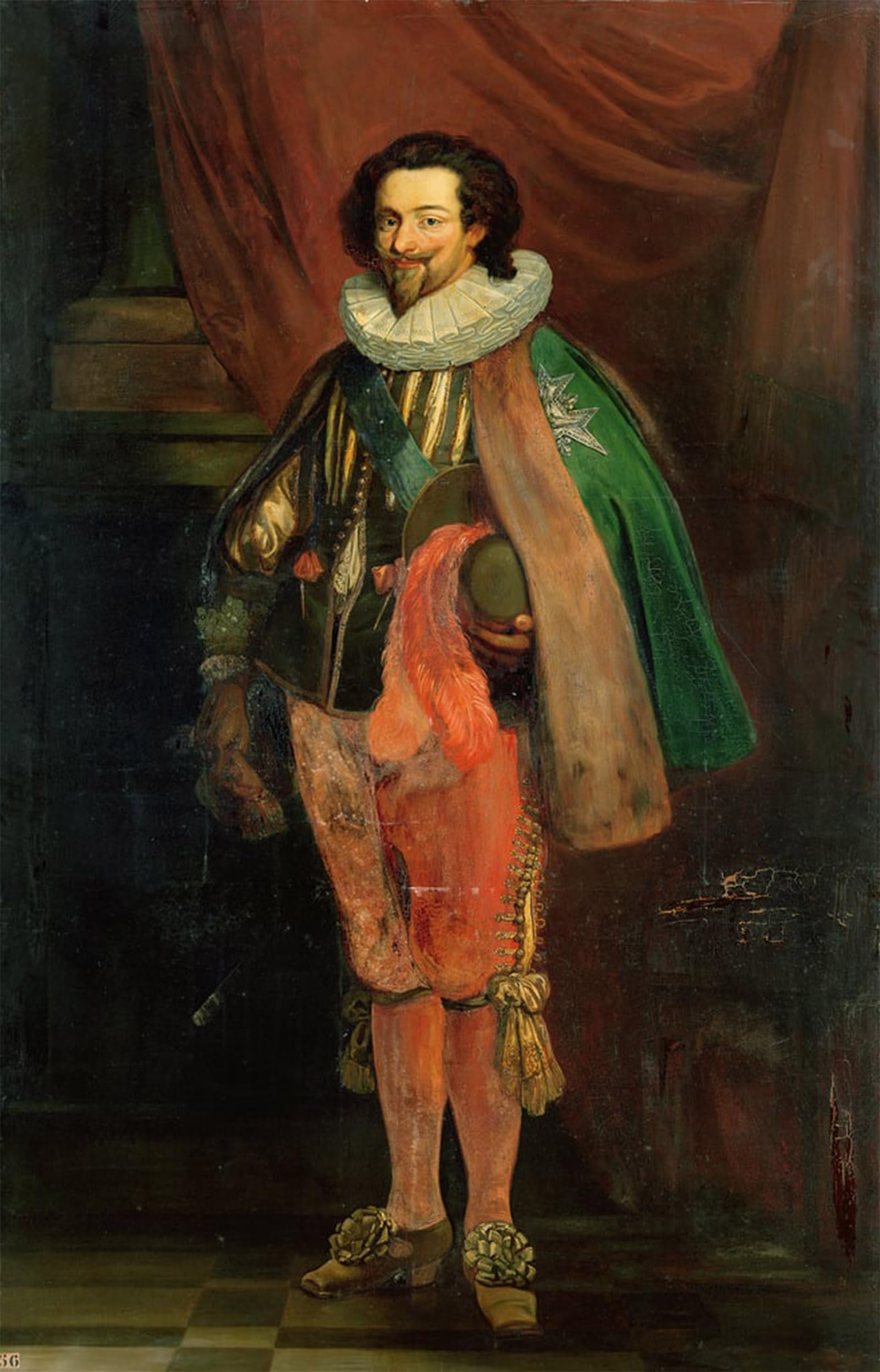 ARTXLXXBN Famous Painting Art Wall Decor Abstract Art Picture Charles D'albert of Luynes High Constable and Falconer by Nicolas Robert Fleury Animal Pictures for Home Decor 60x90cm