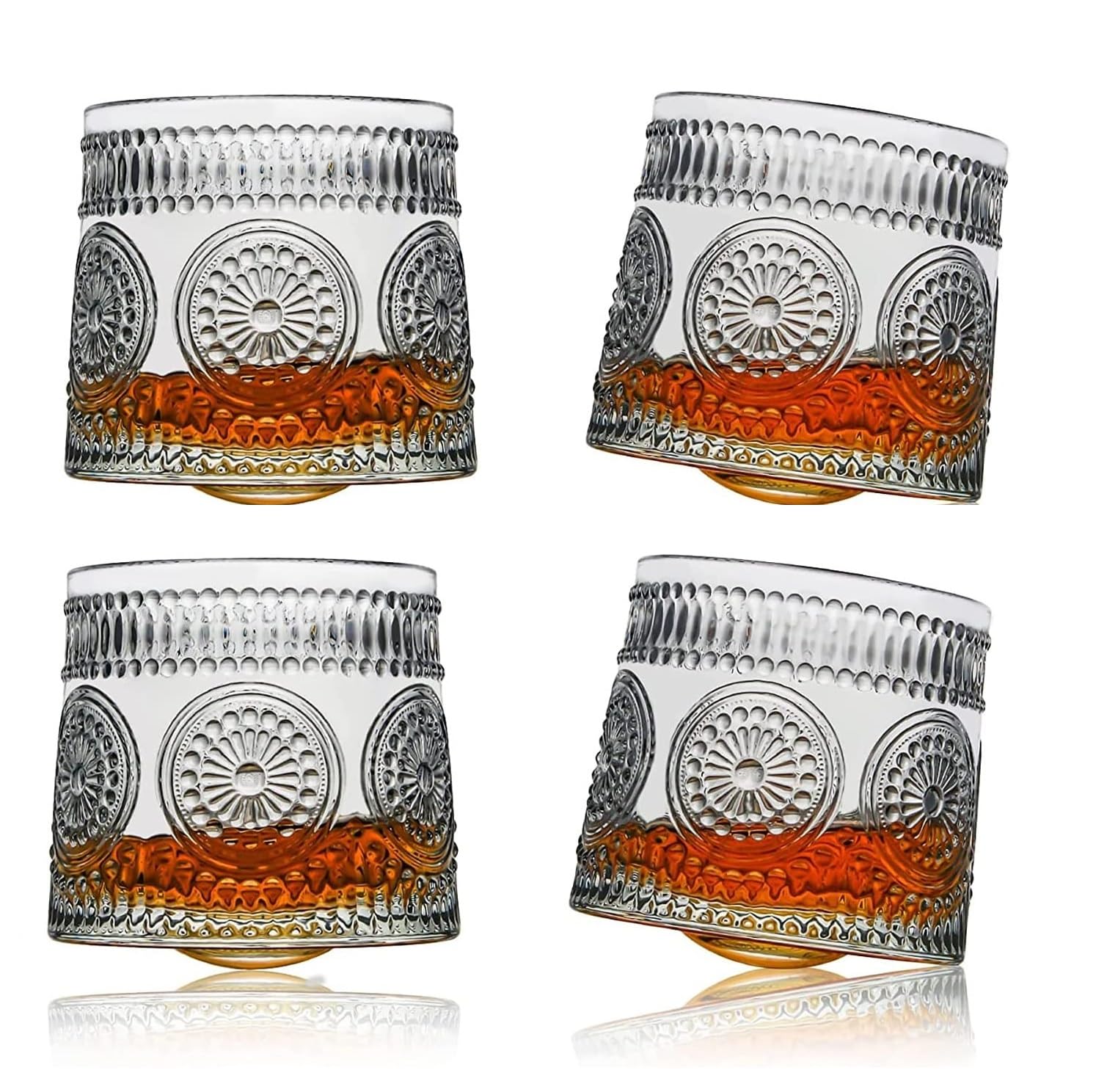 ANKUL Spinning Whiskey Glasses - Dancing Tumbler Set -14