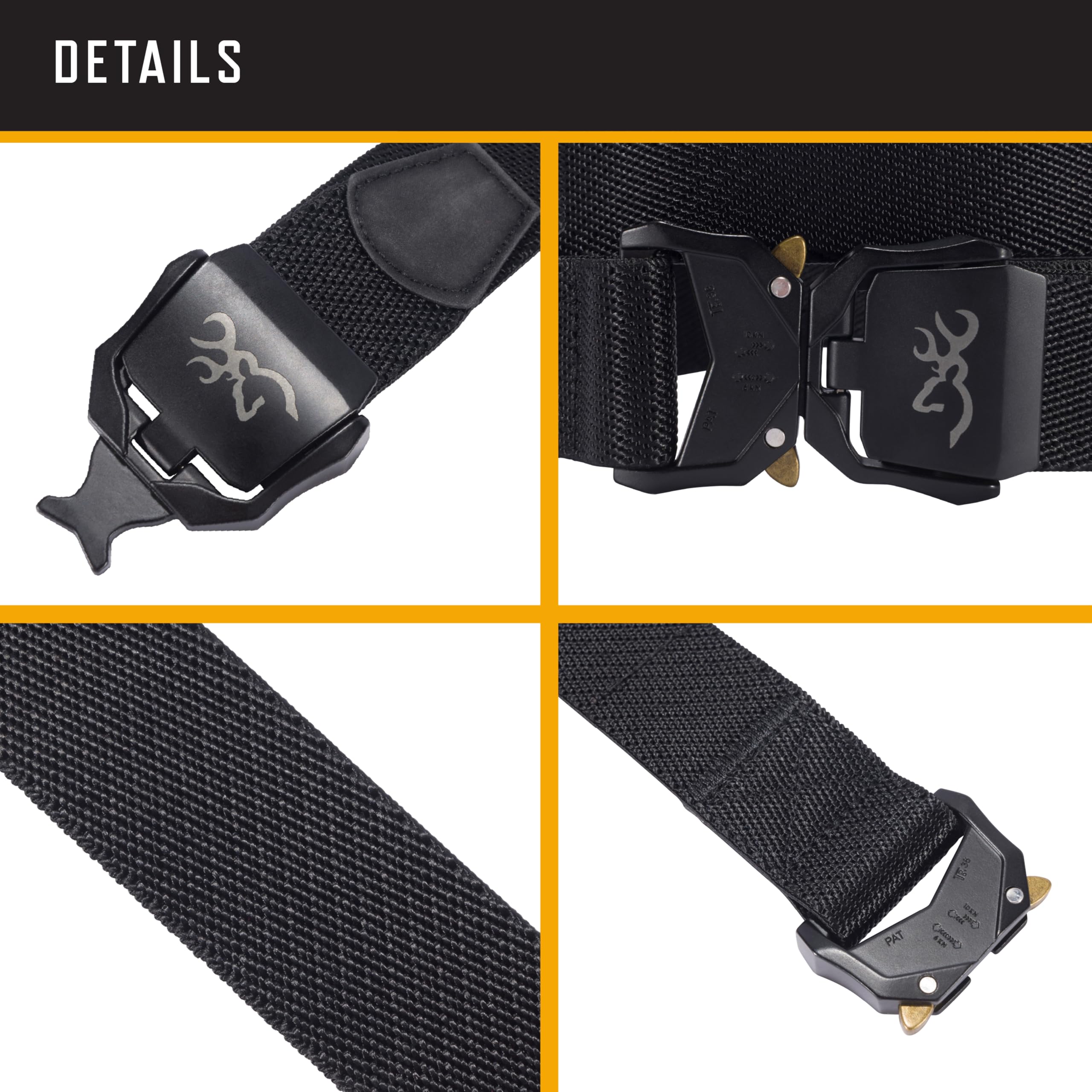 Browning Camden Belt Ceinture, Noir, XL Homme