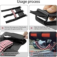 Vista 4 de Bolaxin para Accesorios de Jeep Wrangler Manija de Agarre de Barra Enrollable para Compatible con Jeep Wrangler YJ TJ JK JKU JL JLU 1955-2023