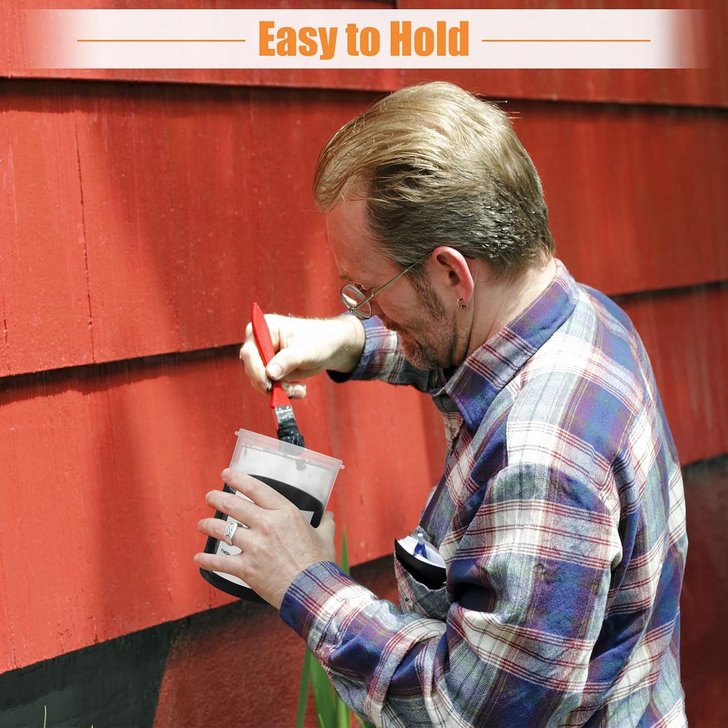 Remerry 8 Sets Paint Container with Stainless Steel Mixing Ball Touch up Storage Cups with Lids Paint Containers Storage Airtight for Repainting (1000 ml) - Image 3