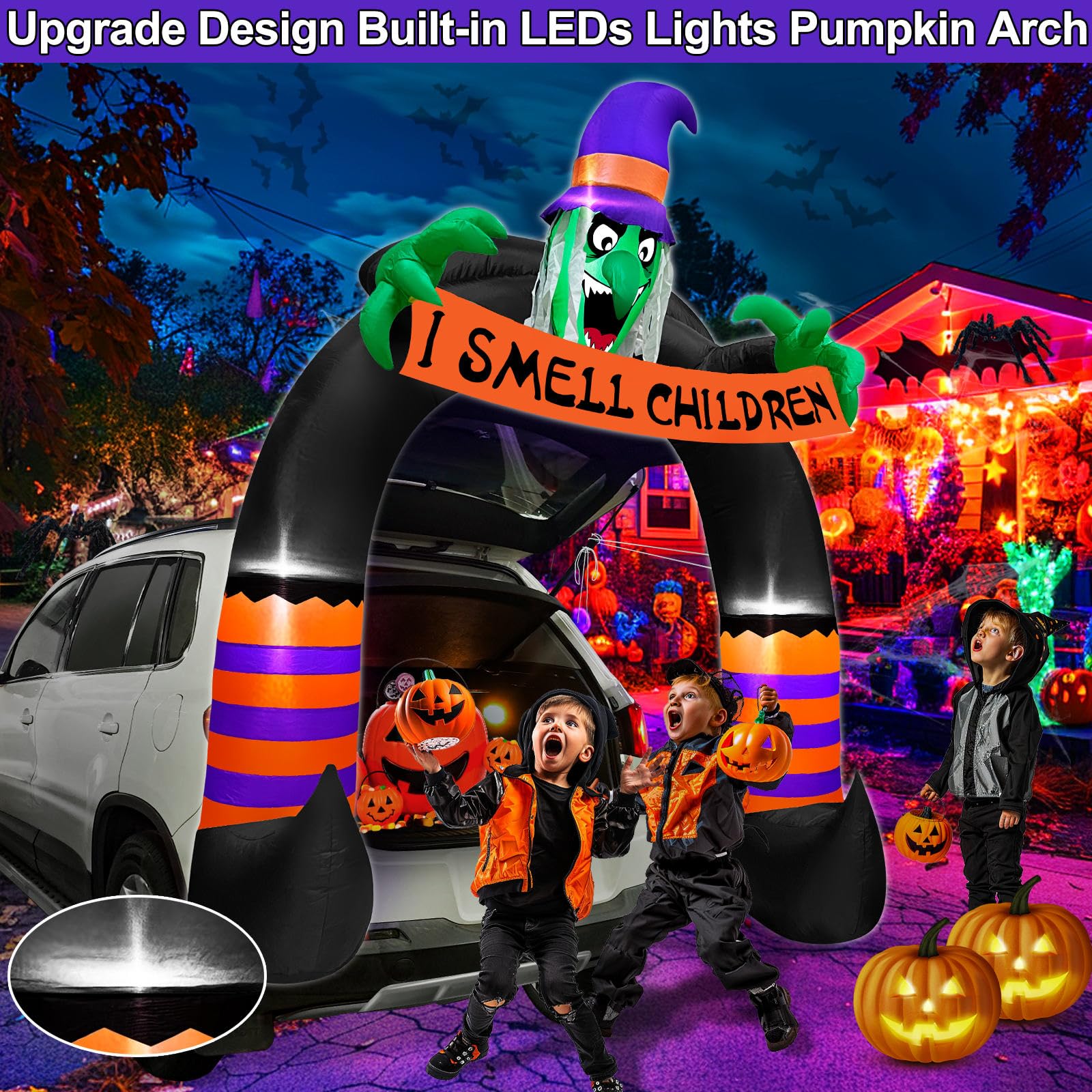Giant 26Ft Halloween Inflatables Pumpkin Decorations Extra Large Halloween Bl – Christmas Decor World