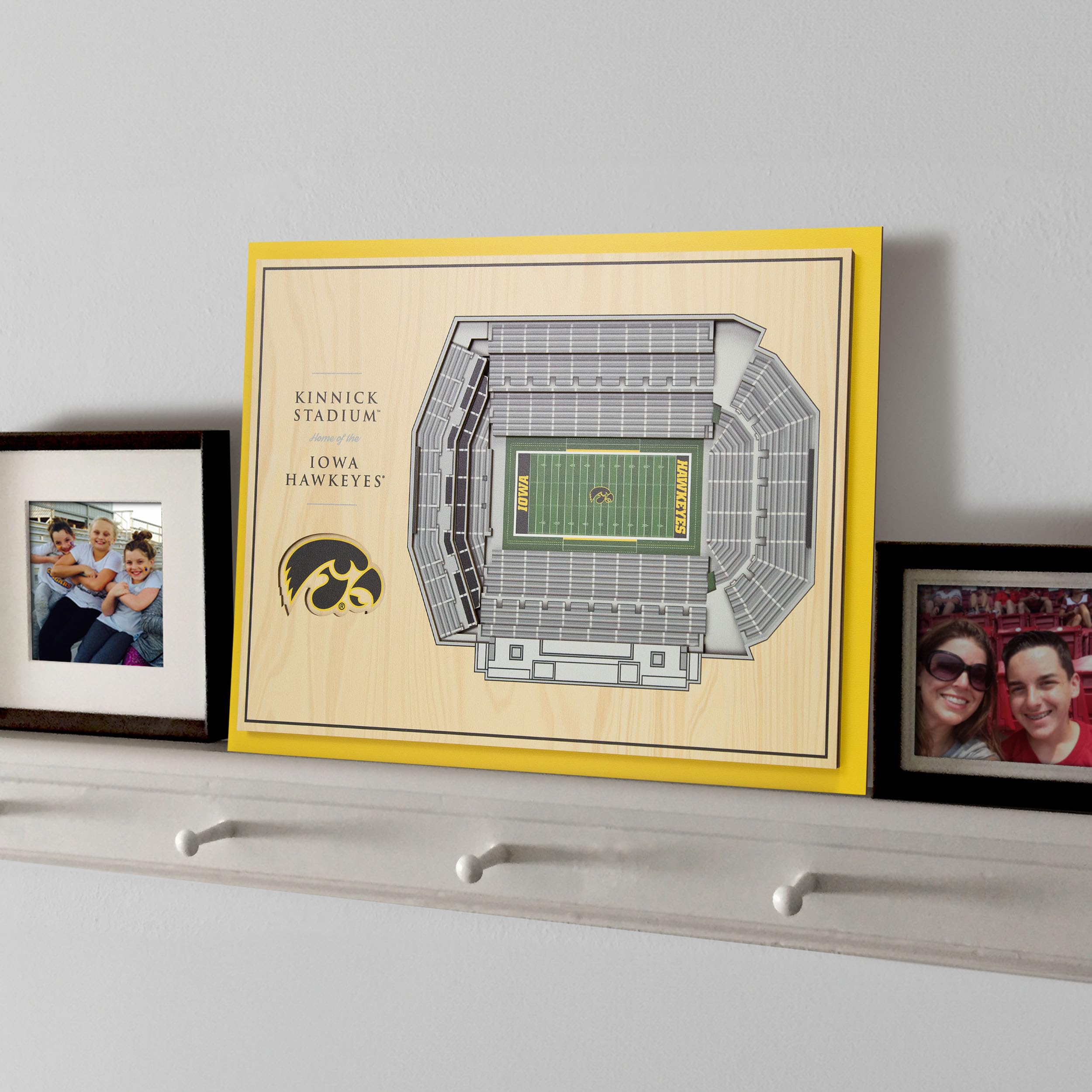 YouTheFan NCAA Iowa Hawkeyes 5-lagiges StadionView 3D-Wandkunst – Kinnick-Stadion