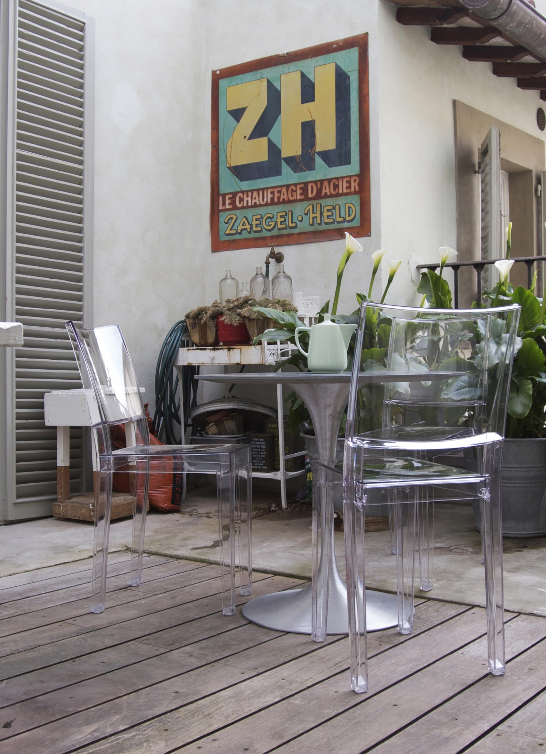 【良品】Kartell クリスタルチェア LA MARIE Amazon.com: Kartell La Marie Chair by Philippe Starck, Pack