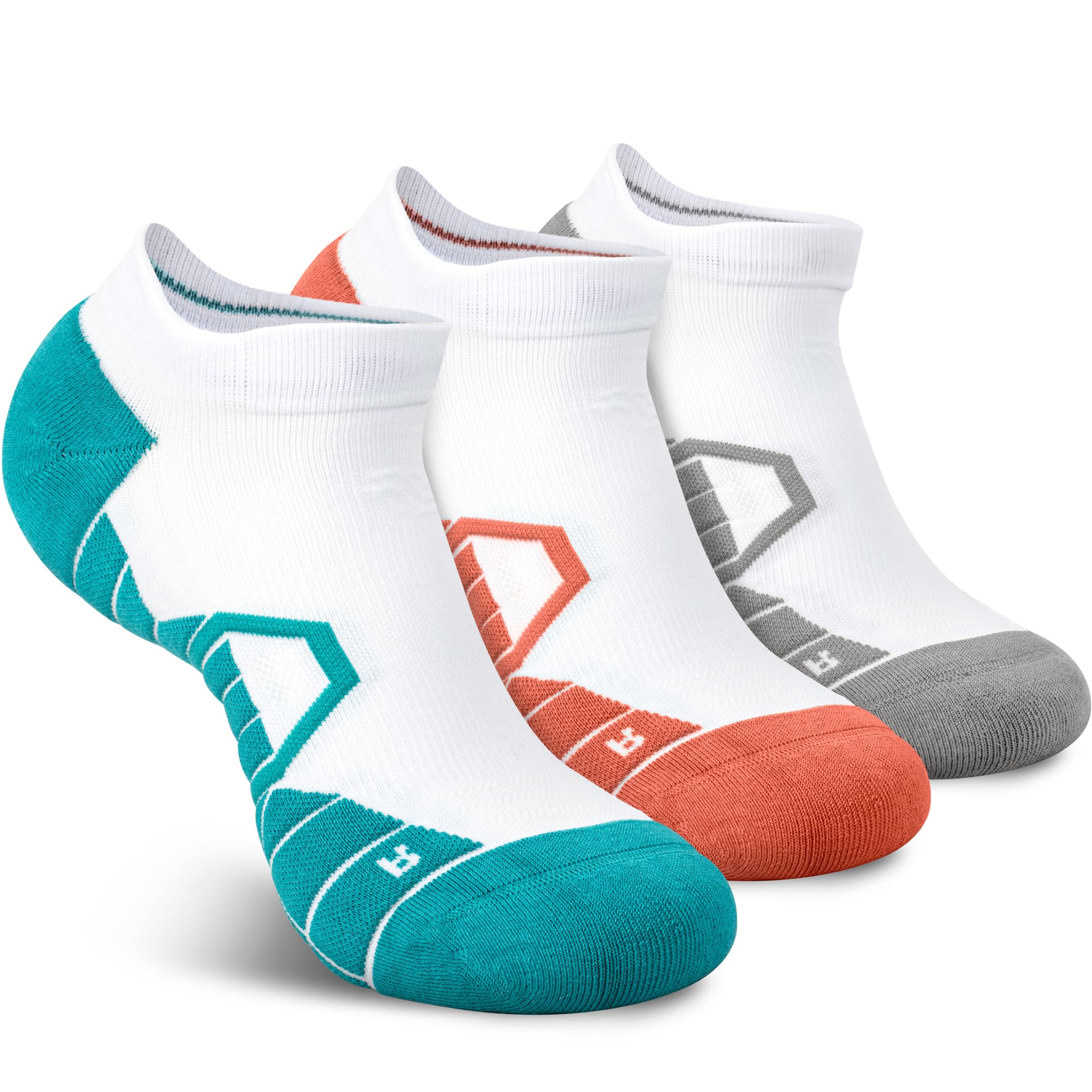 Hylaea Athletic Running Socks Cushion Padded Moisture Wicking Low Cut