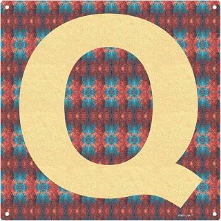 8x8" Inch Retro Aluminum 'Q' Logo with Plush Background – Ideal for Gardens, Parking Lots, Banquets, Venues, and Private Clubs