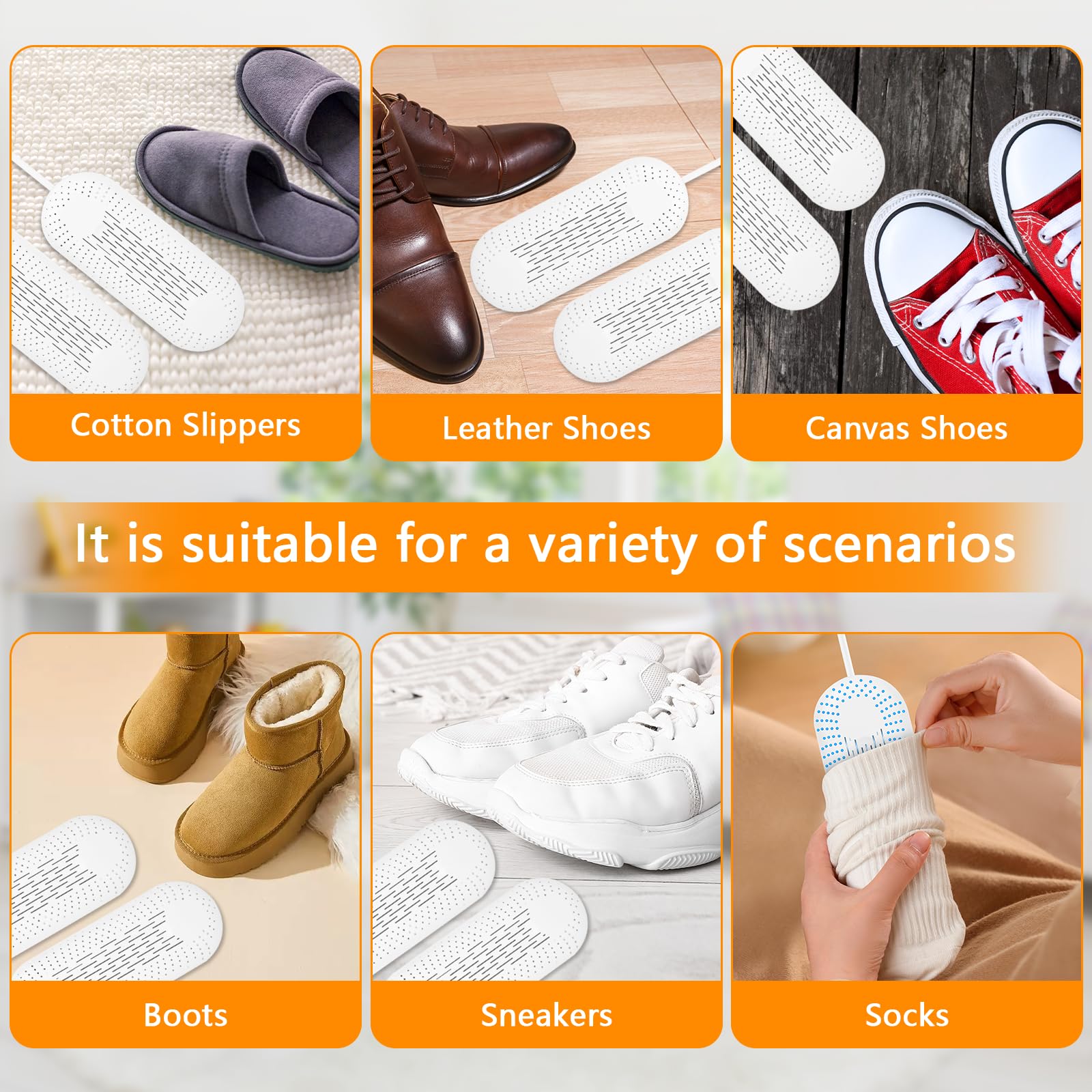 Secador de Zapatos Eléctrico - Secador de Zapatos Eléctrico Portátil 360ª Secado con enchufe europeo, secador de zapatos botas de fútbol para zapatos, guantes, calcetines, botas de esquí