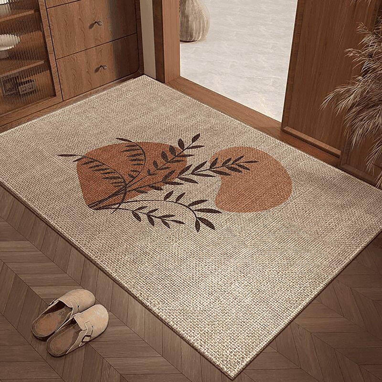 Genérico Felpudo Terciopelo De Cristal para Uso Doméstico,Antideslizante La Entrada,B,80x100cm(31x39inch) | Elimina la suciedad y el polvo; absorbe agua