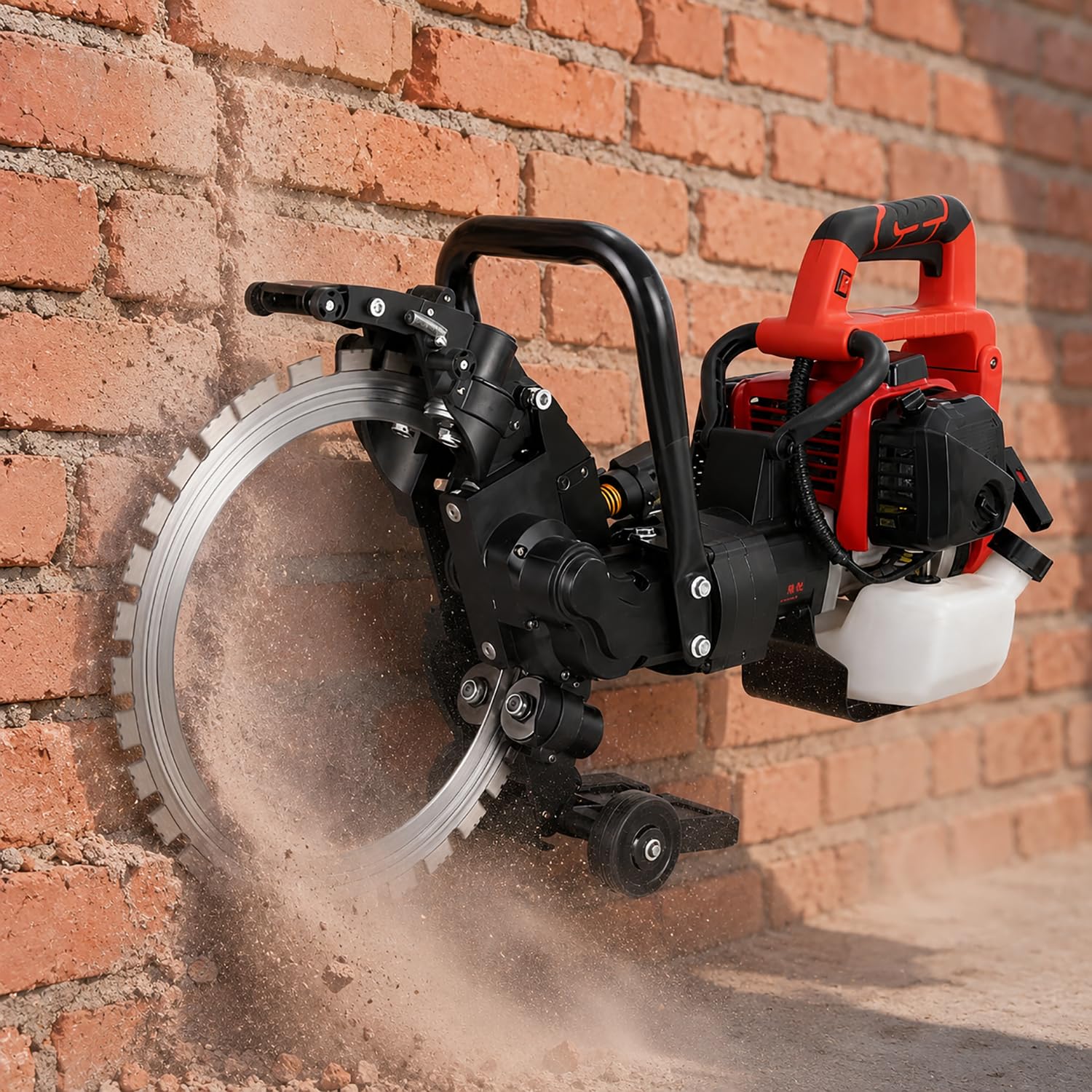 Piła pierścieniowa klasy Contractor-Grade do bruzdowania ścian – przenośna, napędzana silnikiem przecinarka do betonu, tarcza diamentowa 16", cięcie głębokie 12", mur na mokro/such