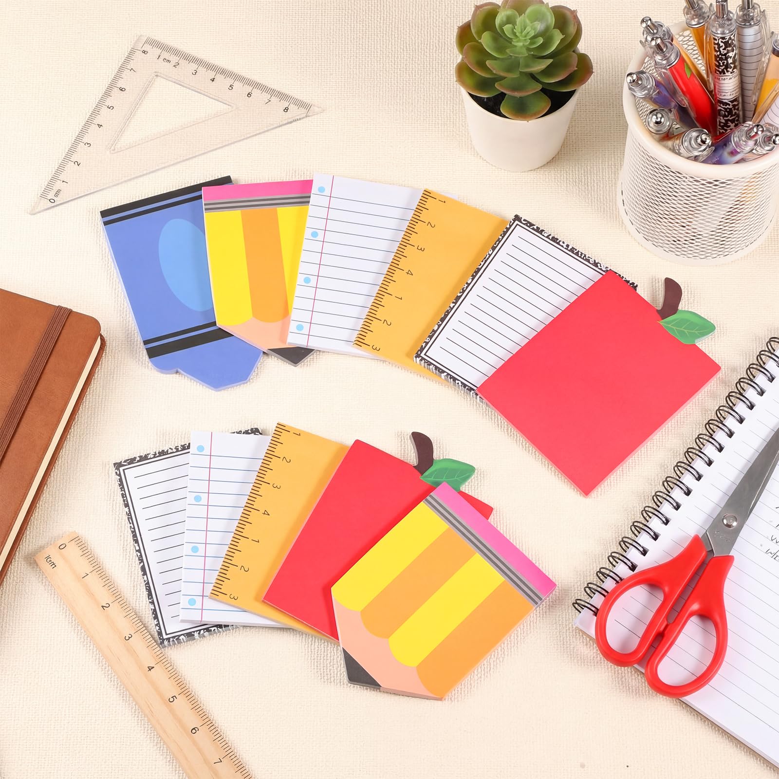 Eaasty 48 Pcs End of Year Teacher Gifts Bulk Cute Composition Notepads and Ballpoint Pens with Ribbon Inspirational Back to School Thank You Gifts for Teacher, Student, Staff, Coworker