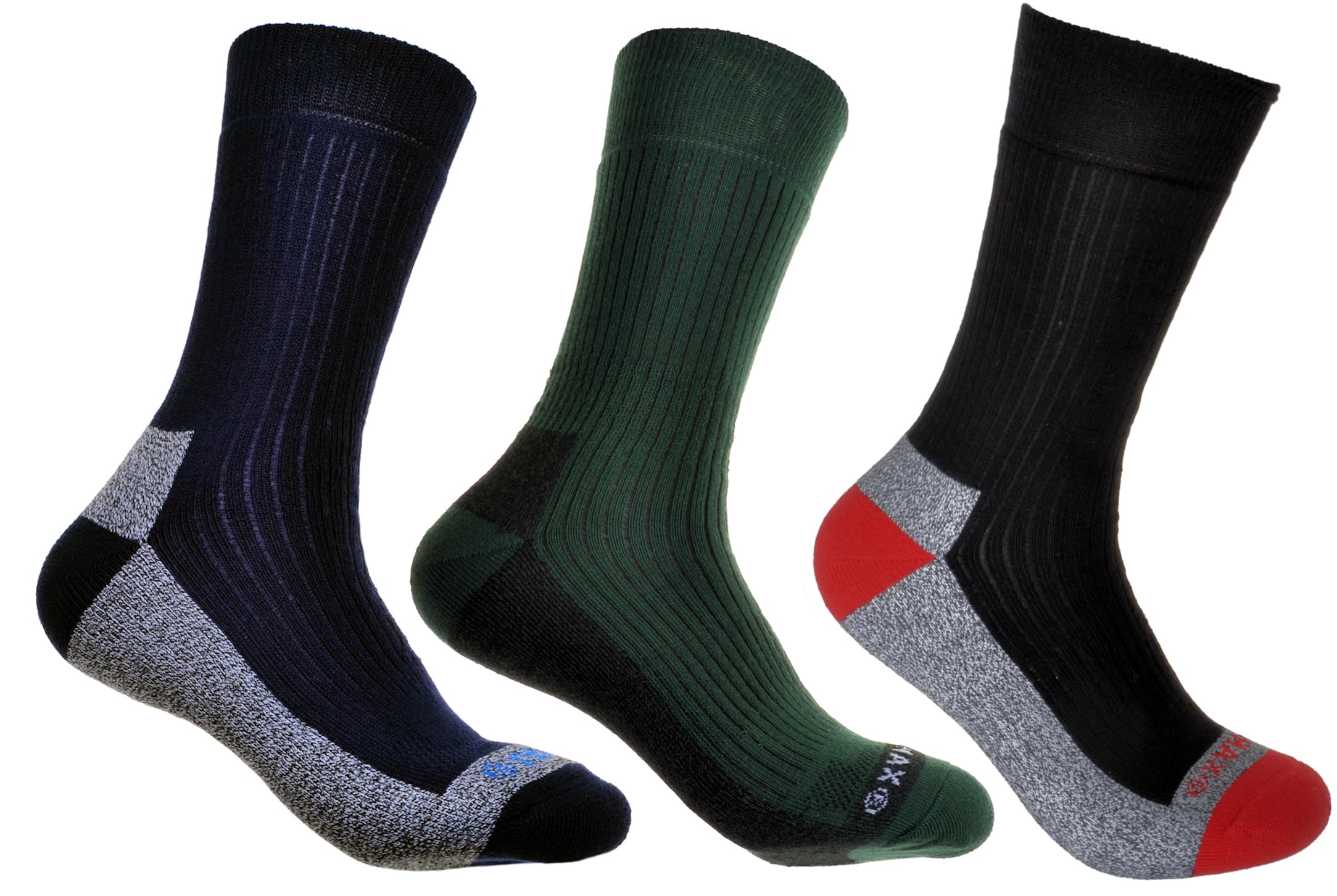 3 pairs of Mens Cotton Coolmax walking Socks