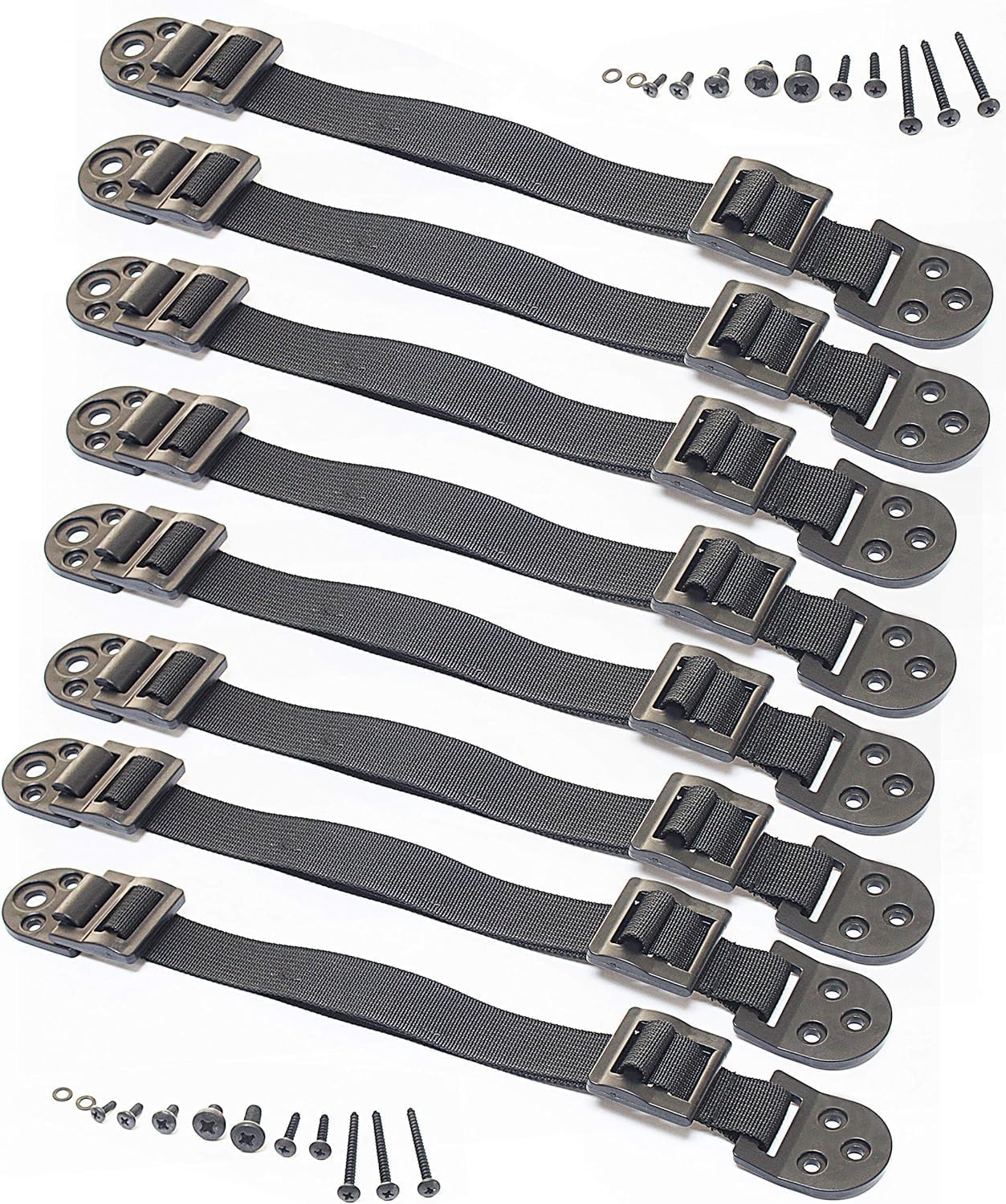 โ Anti Tip Furniture Anchors and TV Straps Set of 8 - Adjustable Heavy Duty Wall Safety Anchor Kit for Baby Proofing Dressers Bookcases Cabinets and Flat Screen TVs, All Hardware Included