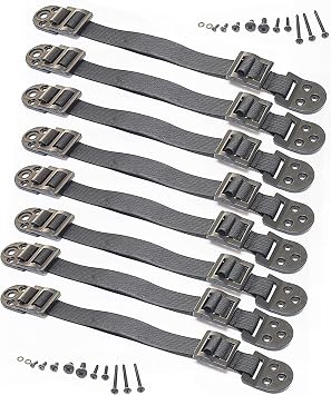 Boxiki kids Furniture Straps - Anti Tip Strap for Baby Proofing & Child Safety - 8 Pack of Adjustable Wall Straps and TV Straps - Fixings to Anchor Shelves & CabinetsBlack