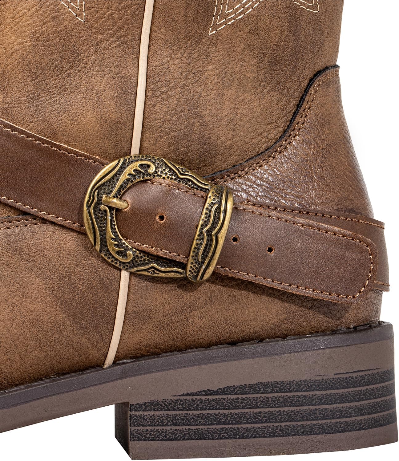 Square Toe Cowgirl Cowboy Boots for Women Western boots with Buckle Strap - Image 6