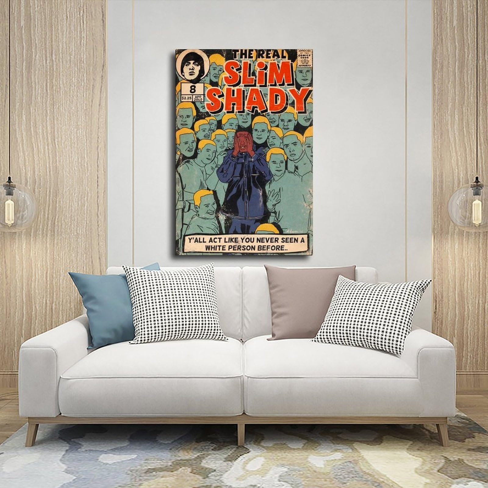 NFFBGFD Poster da parete con illustrazione hip hop, stampa artistica su tela, 60 x 90 cm
