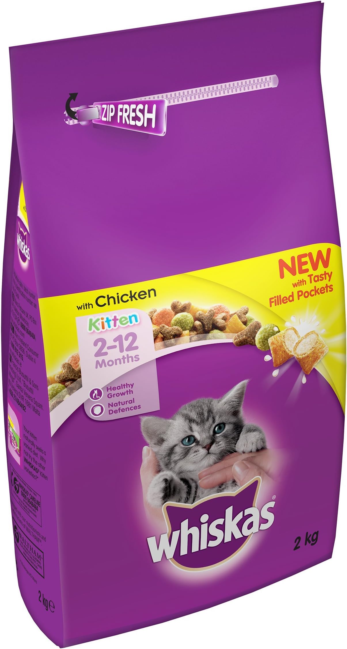 Whiskas 1+ Adult Chicken, Adult Dry Cat Food , 7 kg ( Pack of 1