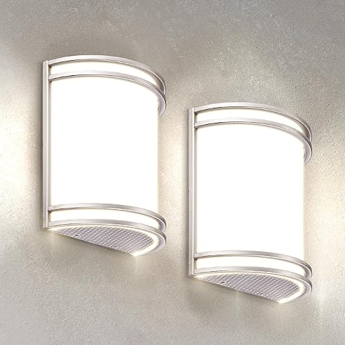 ASD Lámpara LED de montaje en pared para interiores, moderna iluminación interior de níquel cepillado, 3000 K, 4000 K, 5000 K, ajustable, lámpara de