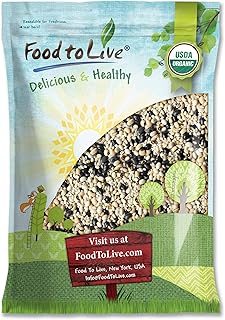 Food to Live Organic Black Bean Soup Mix, 12 Pounds - Contains Non-GMO Black Beans, Black-eyed Peas, Pearled Barley, and Navy Beans, Vegan, Bulk, Good Source of Dietary Fiber, Protein, Copper