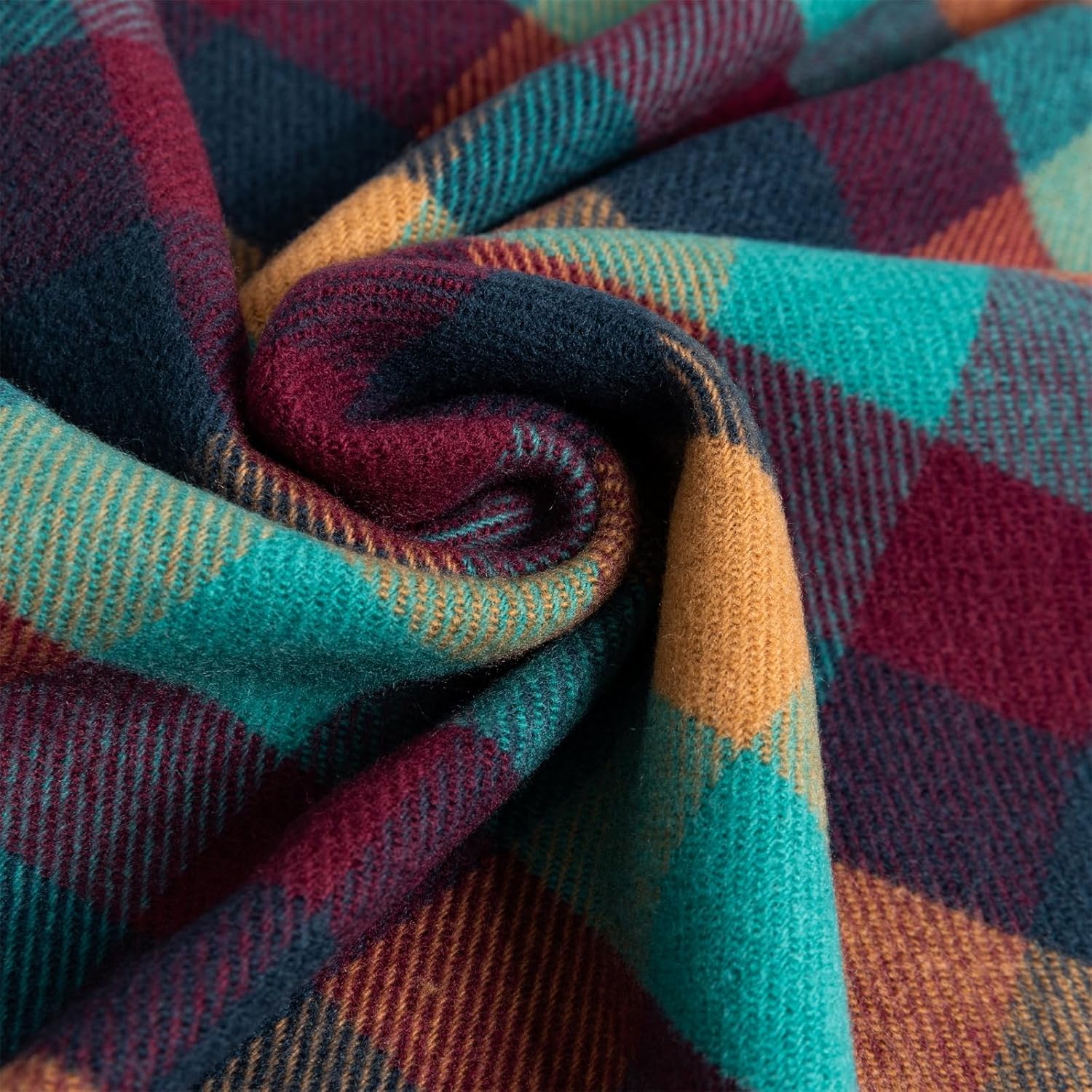 Scarf For Men Women Winter Warm Neck Plaid Solid Scarves Fall Softest Classic - Image 3