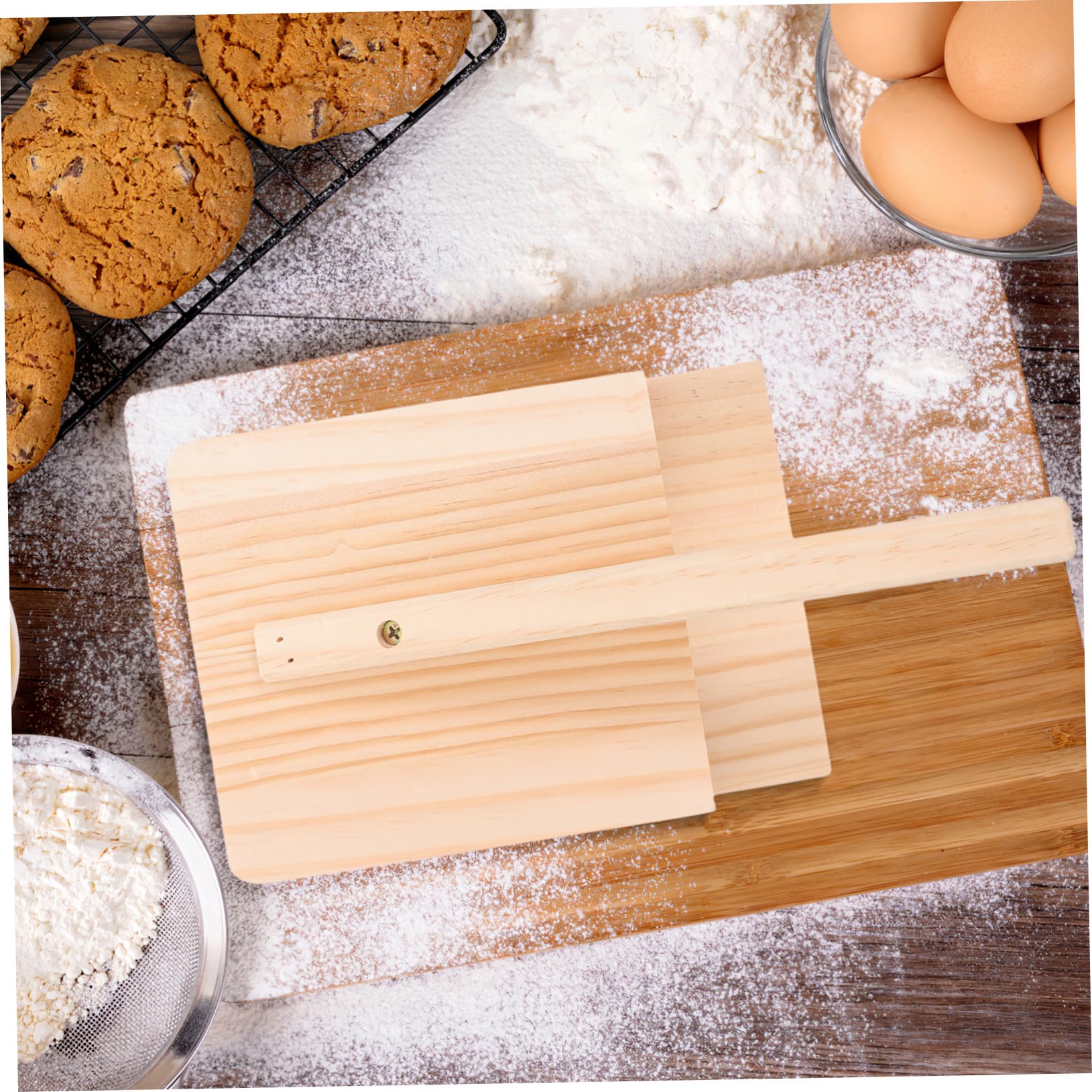 ERINGOGO Strumento in Legno la Pasta per Ravioli, Facile da Usare, Accessorio da Cucina Resistente in Acciaio Inox, per Preparare Sfoglie per Dumpling