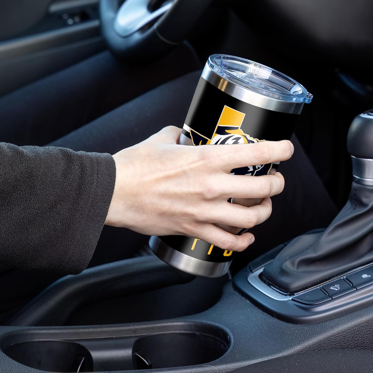 Rico Industries NCAA East Texas Baptist Tigers Standard 20oz Stainless Steel Tumbler with Lid - Great For Coffee, Tea, Water or Cocktails - Image 3