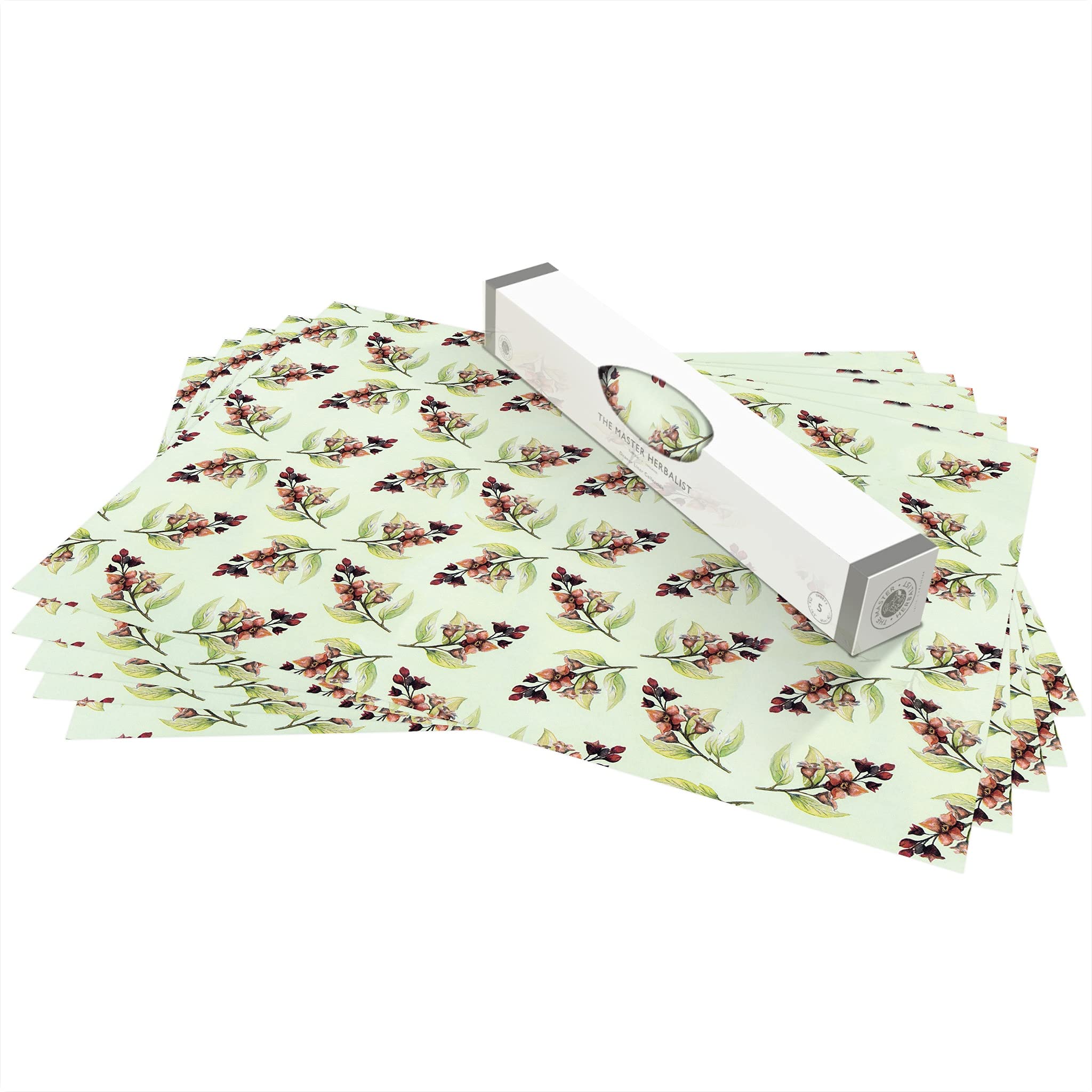 The Master Herbalist Fragrant Floral Scented Drawer Liners in Lavender, Lily of The Valley, Sandalwood and Lily | Pack of 5 Sheets | Contains Essential Oils | Made in UK (Sandalwood | Floral, Rolled)