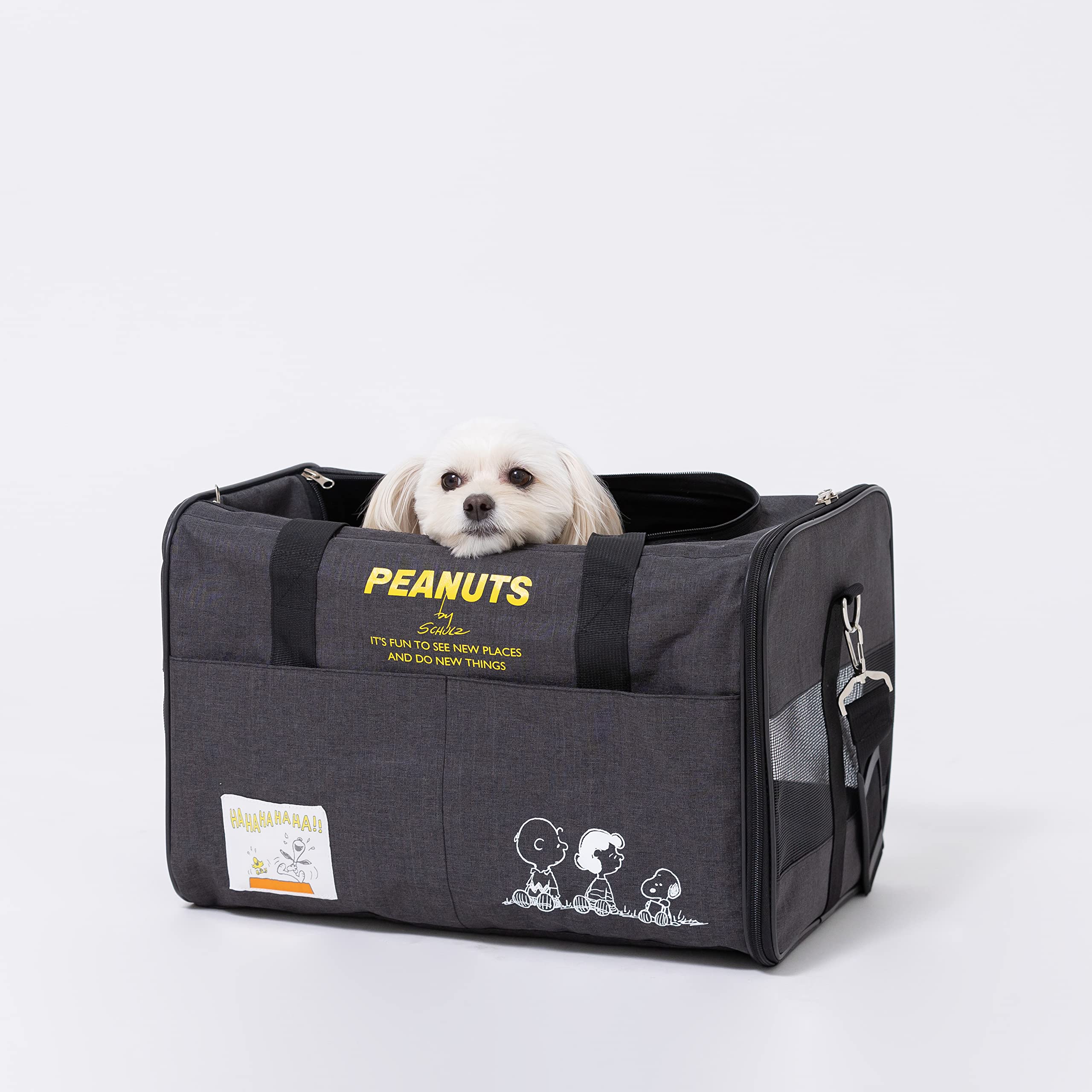 PEANUTS ペットキャリー Mサイズ Amazon | PEANUTS スヌーピー ペット タンクキャリー 犬猫用 (M