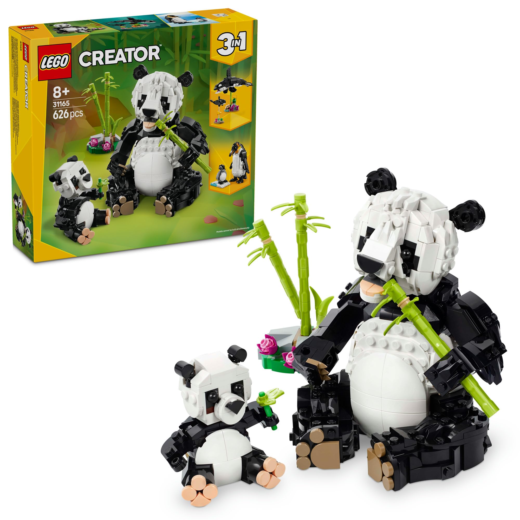 Lego Creator Animal: Panda Toy Birthday Present Block 31165 for Girls Boys 8 Years 9 10 Years Old Elementary School Animal Creature