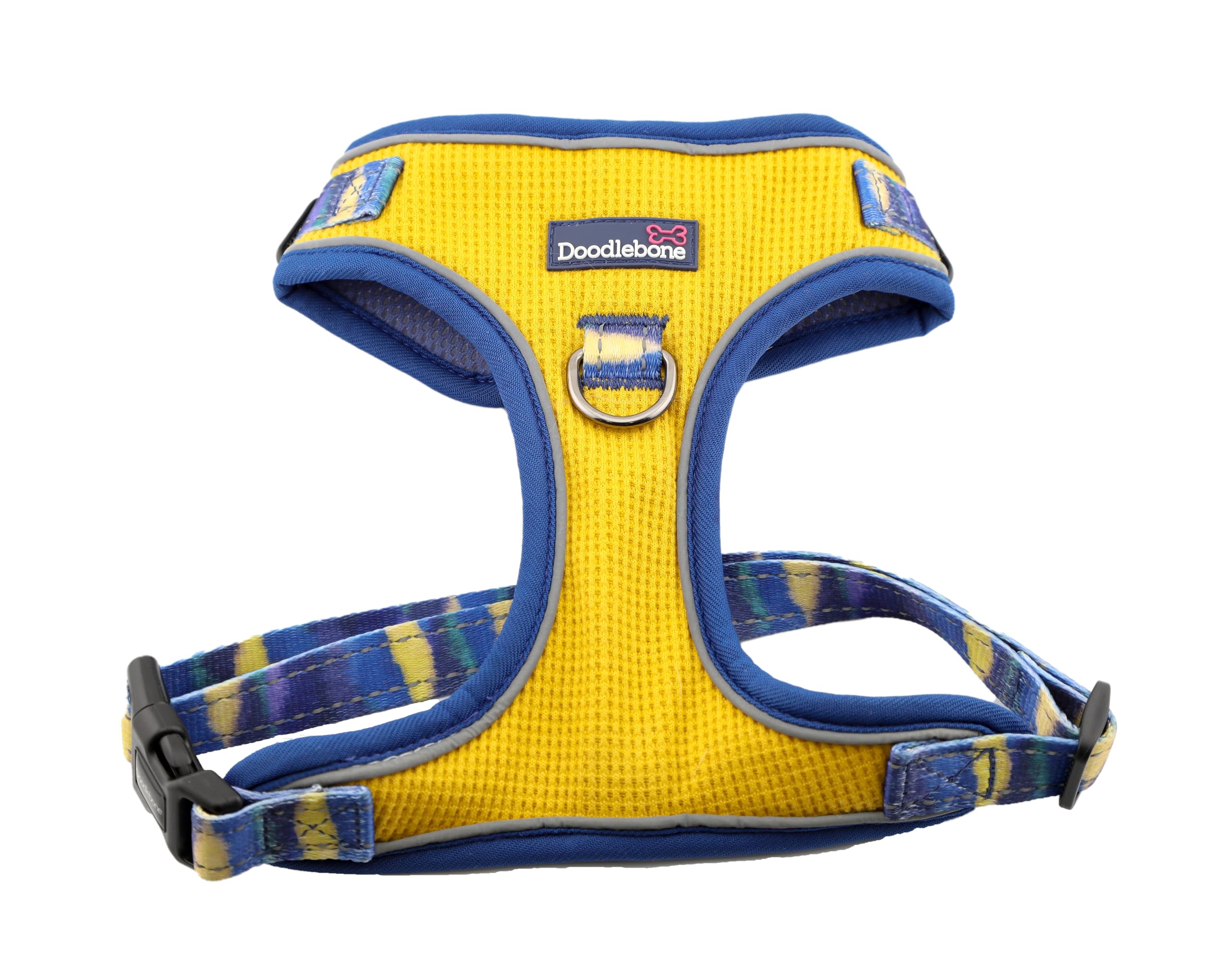 Doodlebone - Stomp Adjustable Dog Harness - Easy On Easy Off Reflective Dog Harness, Machine Washable Harness, Fully Adjustable at Neck and Chest for all breeds. (Mustard Terrain, 1-2) — image 1