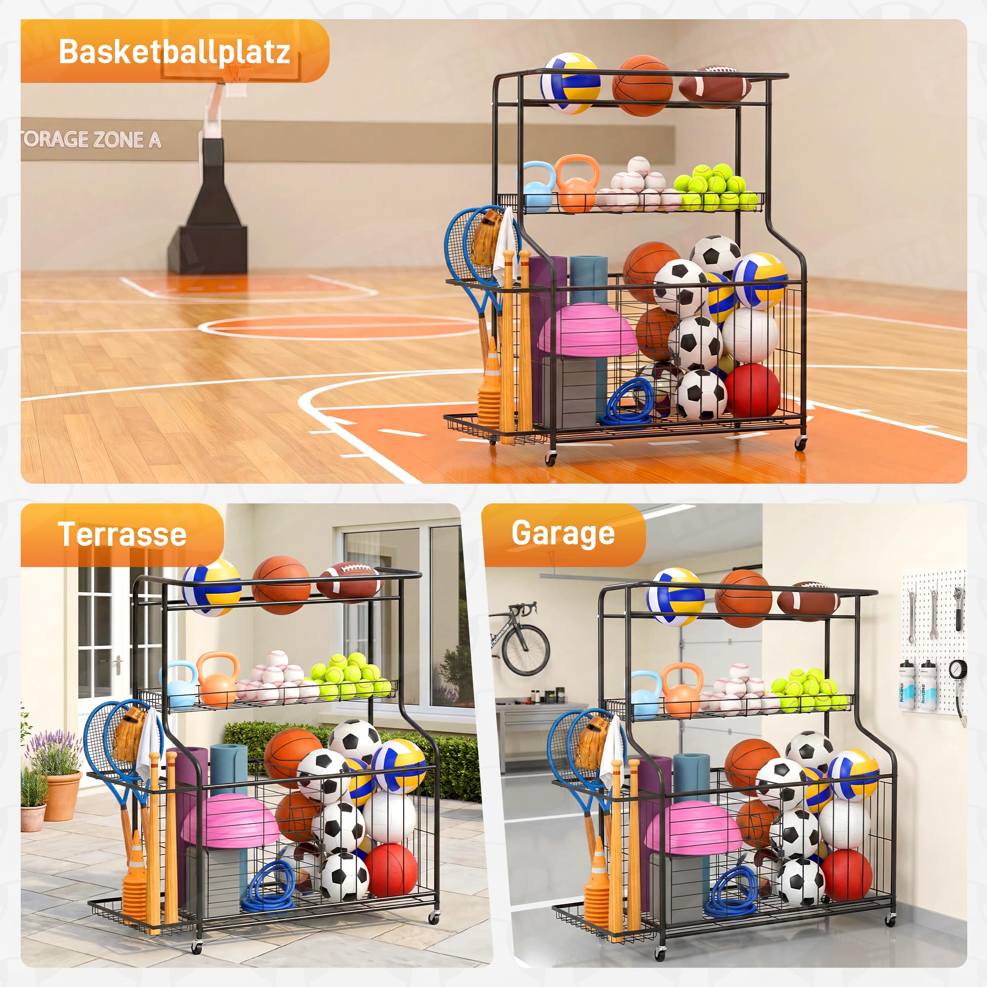 HENMI Garage Organizer für Sportgeräte