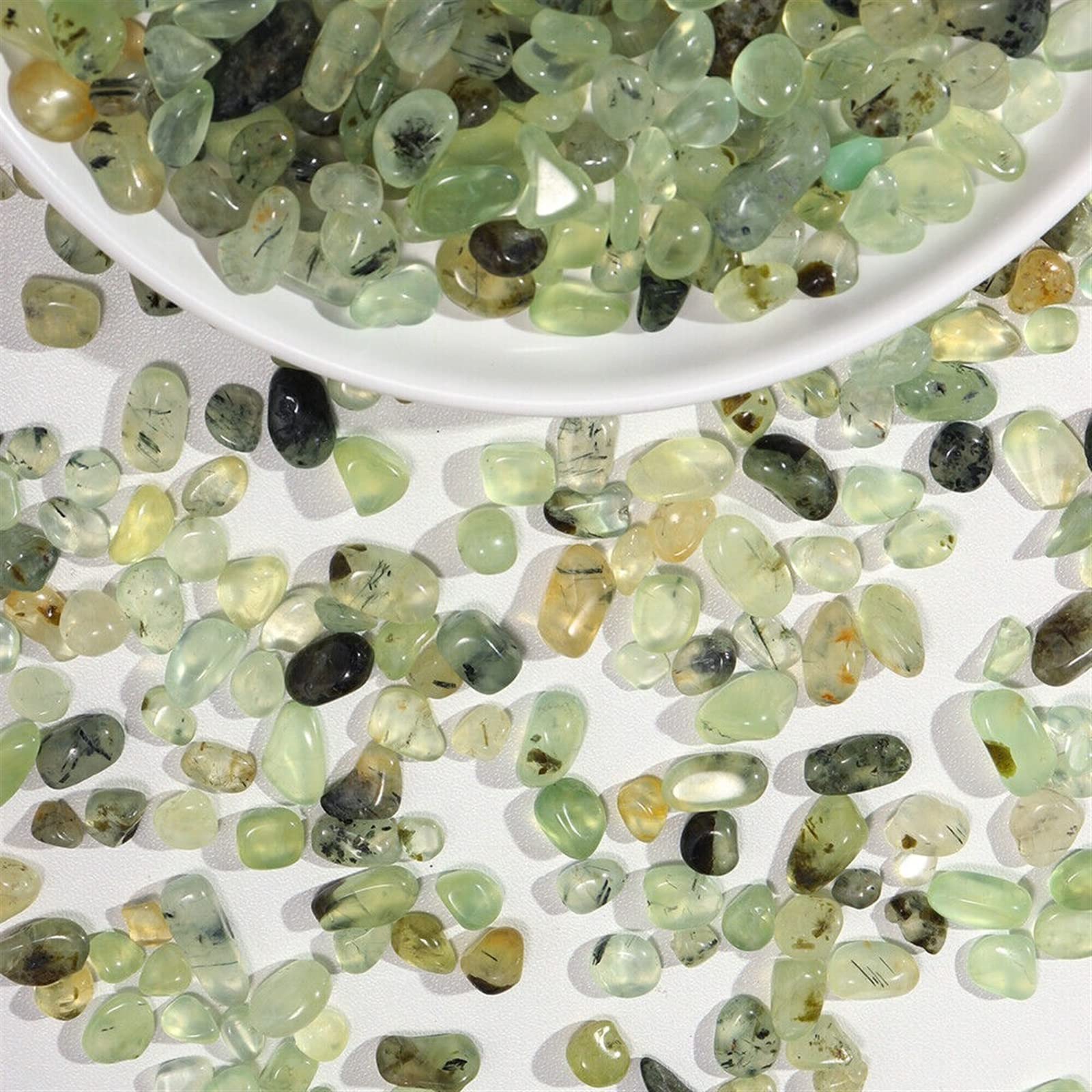 Cristal Natural en bruto, 100 g/paquete, Chips de cuarzo de uva verde Natural, grava, cristal de roca, piedras preciosas, acuario pulido, decoración de la habitación del hogar Inicio Colecciones ( Col