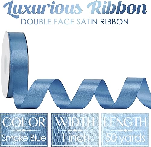 Vista 722 de MEEDEE Orange Satin Ribbon - 1.5 inch Double Faced Satin Ribbon, 50 Yards - Neon Tangerine - For Christmas, Thanksgiving, Halloween, Weddings