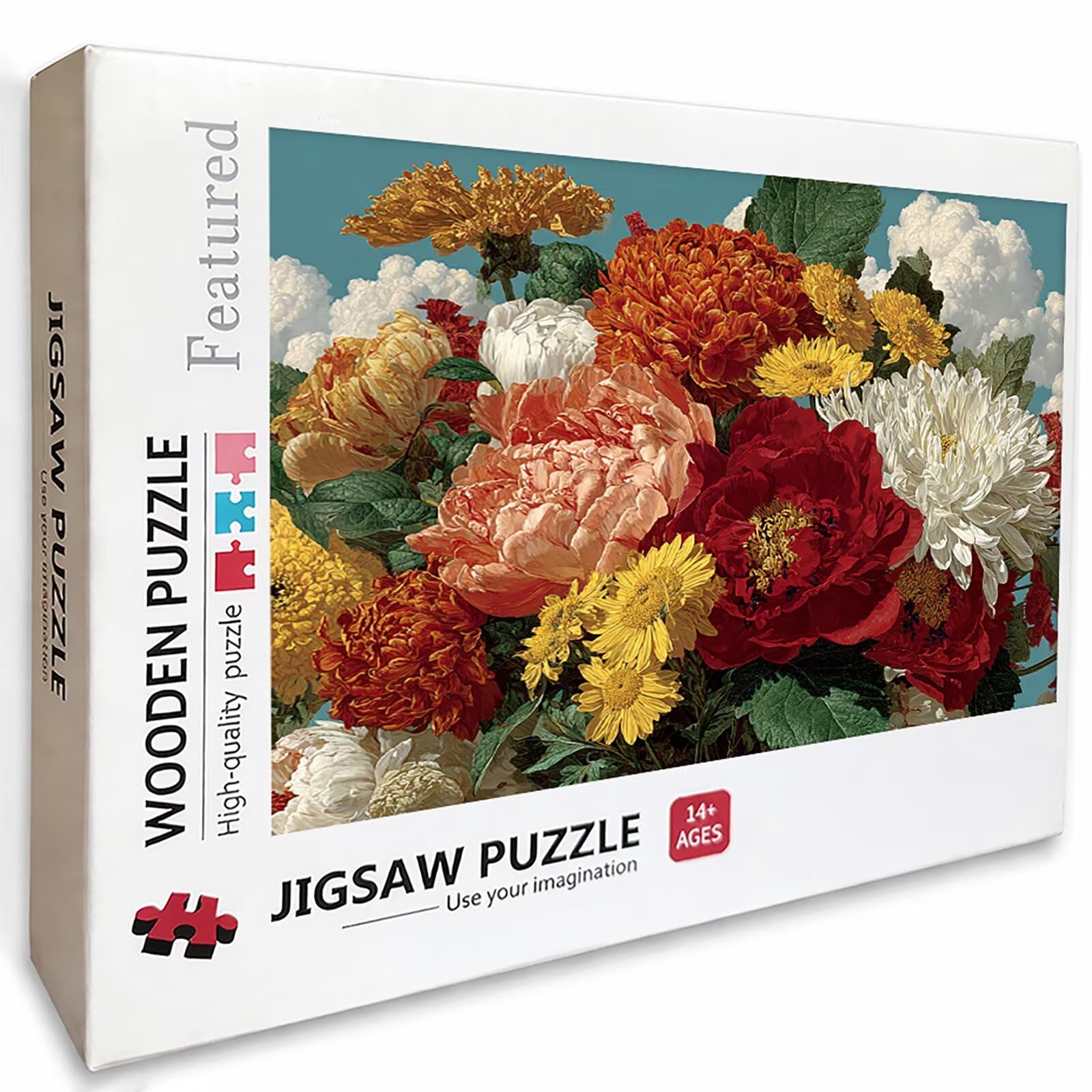 Nuage Puzzle 3000 pièces Adultes, Puzzle Bois 122x81cm, Adultes Jeu éducatif Défi énigme avec Une Boîte d'emballage Exquise, Jeu Relaxant Détente Collection, Cadeau Fille, Decoration, (Fleur) G-6102