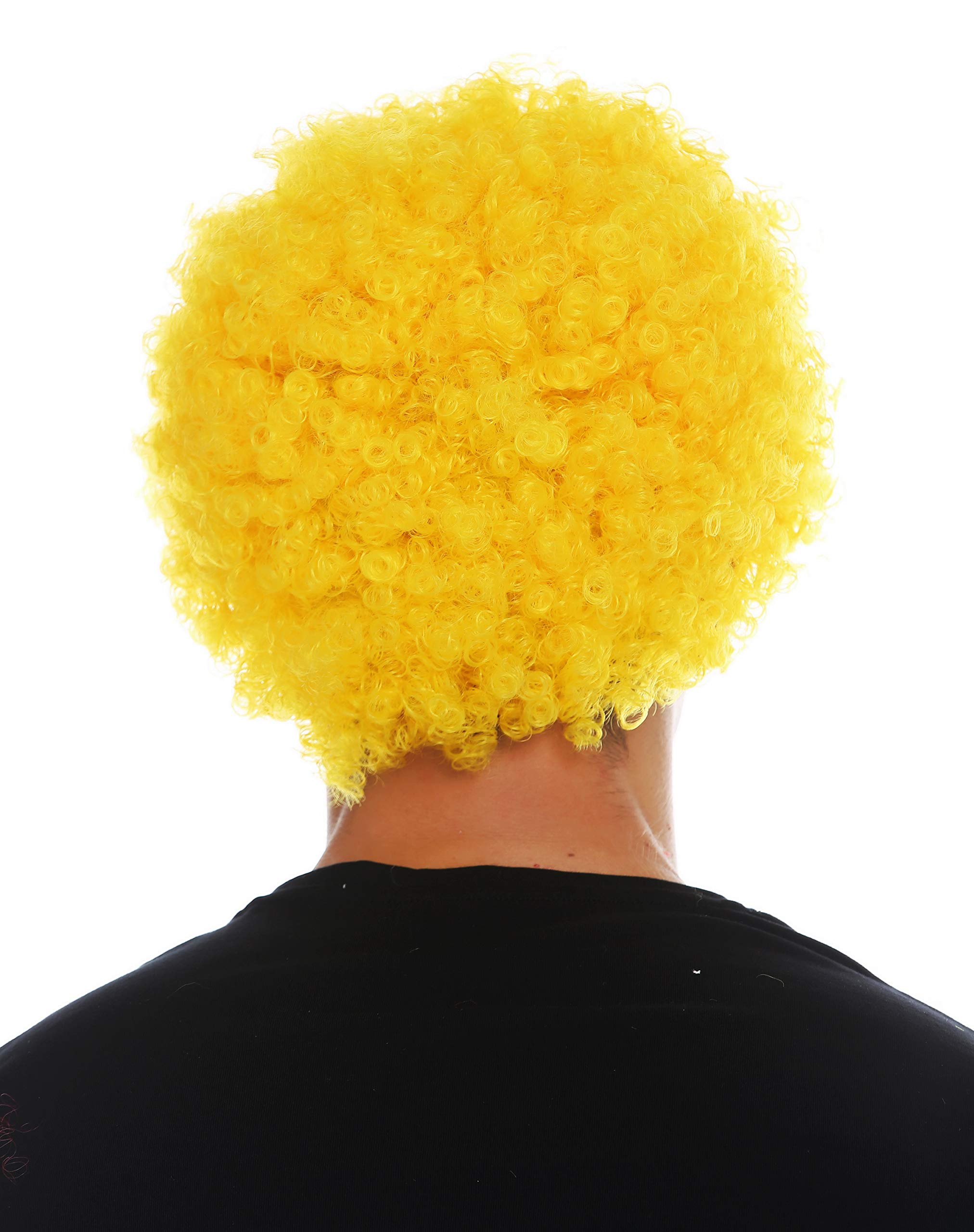 Perruque Afro Courte Bouclée Bleue - Perruque Carnaval Clown Homme Femme, Style Fun Et Coloré