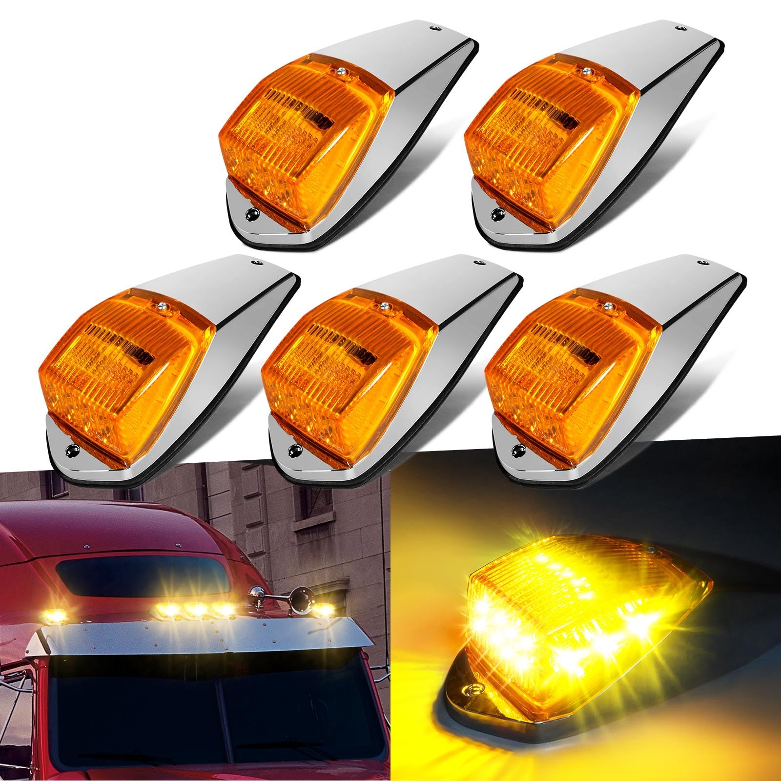 【ki-no】stripe shade、amber(techcountry) Amazon.com: 7BLACKSMITHS 5PCS 31LED Amber Cab Marker Light
