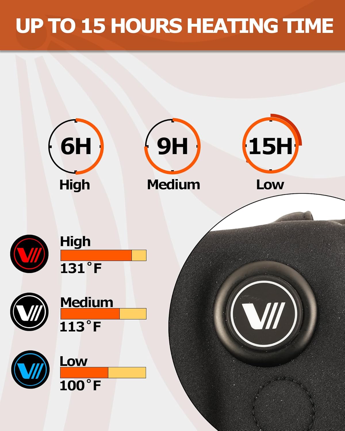 Venustas Classic Heated Vest for Men (Black, X-Large) and Heated Hand Muff with 7.4V Battery Pack Included