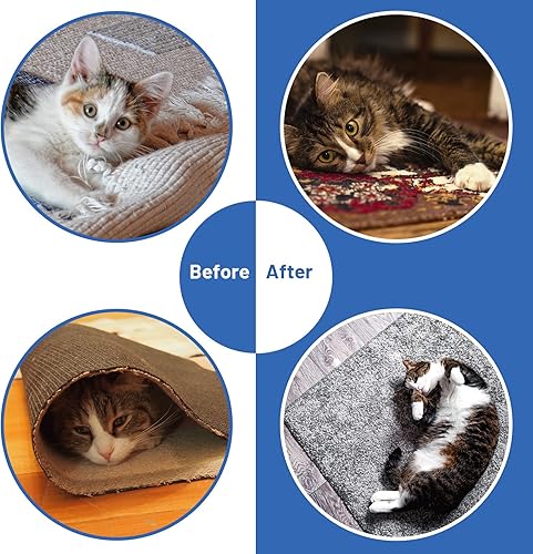 Miniatura 2 de Cintas de alfombra, almohadillas antideslizantes para suelos de madera, agarres reutilizables y lavables para alfombras de área, tapones de alfombra