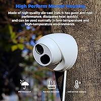 Vista 9 de [HD 4K 121° Gran Angle+3TB HDD] Hiseeu Sistema de cámara de seguridad PoE de 8MP Sistema de seguridad para el hogar, 4 cámaras de seguridad IP 4K al