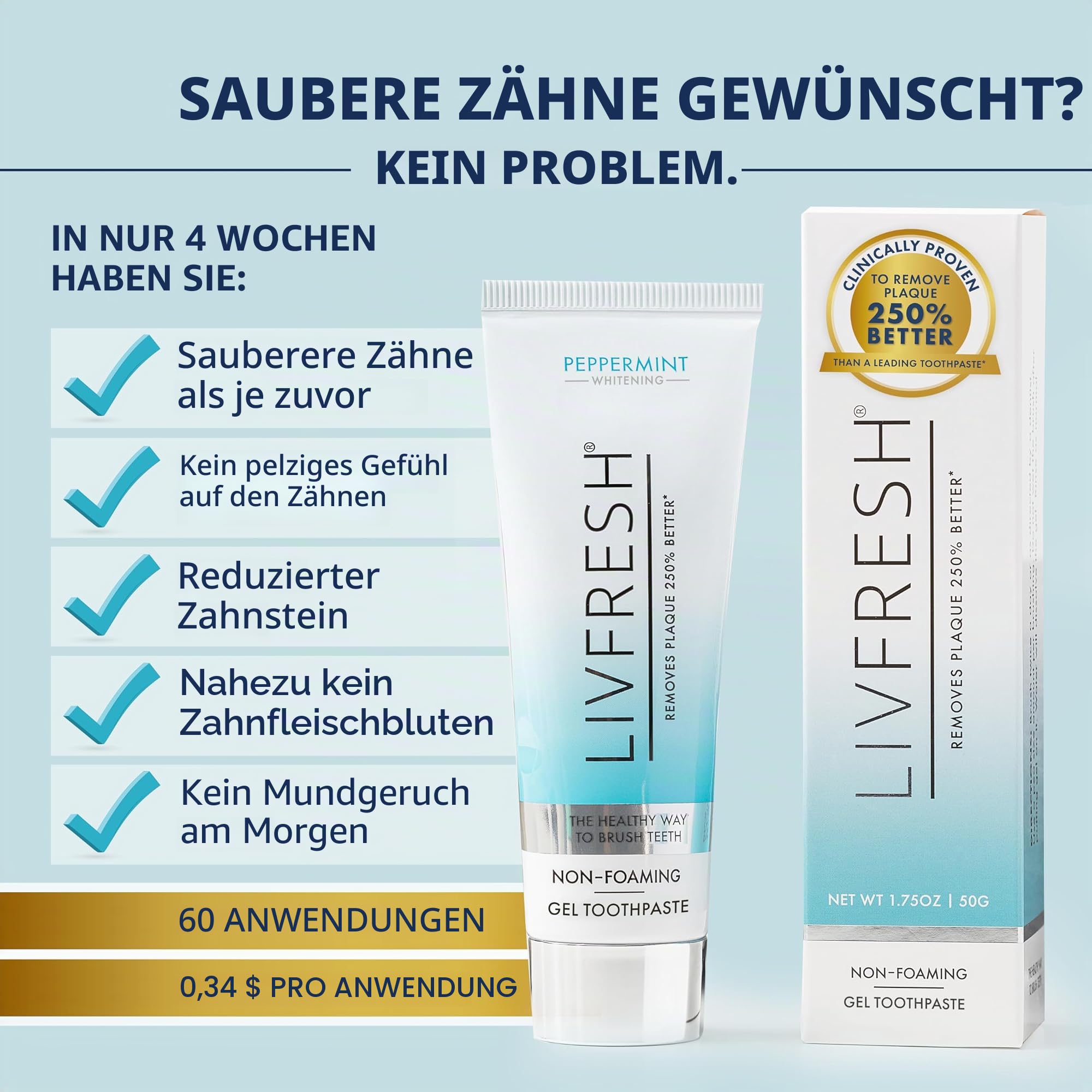 LIVFRESH Dental Gel by Livionex (Formerly Livionex Dental Gel & The LIVFRESH Pump) - klinically proven to Remove Plaque 25.