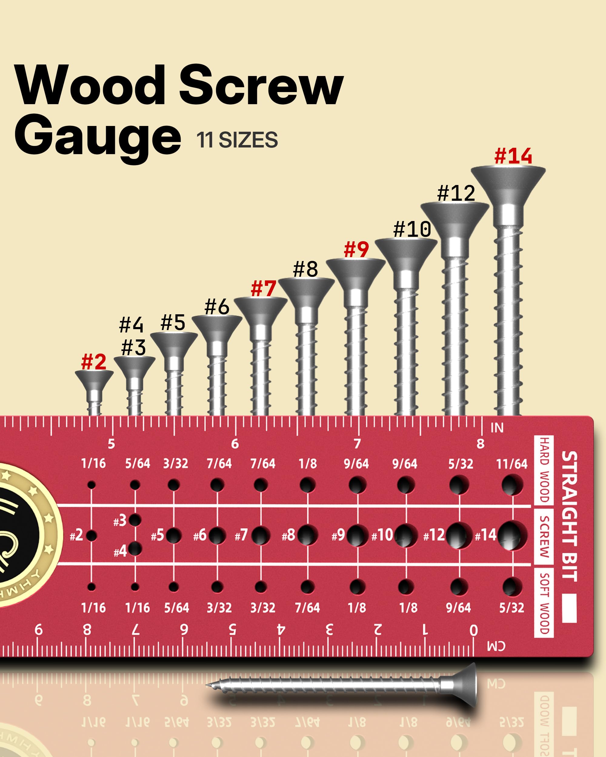Drill Bit & Screw Gauge - Woodworking Tool -3