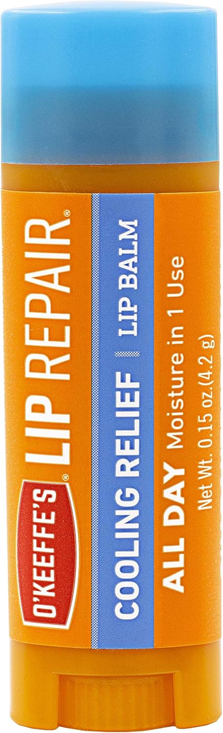 O'Keeffe's Lip Repair Lip Balm for Dry, Cracked Lips, Stick (Pack of 3: 1 Cooling + 1 Unscented + 1 SPF) : Beauty & Personal Care