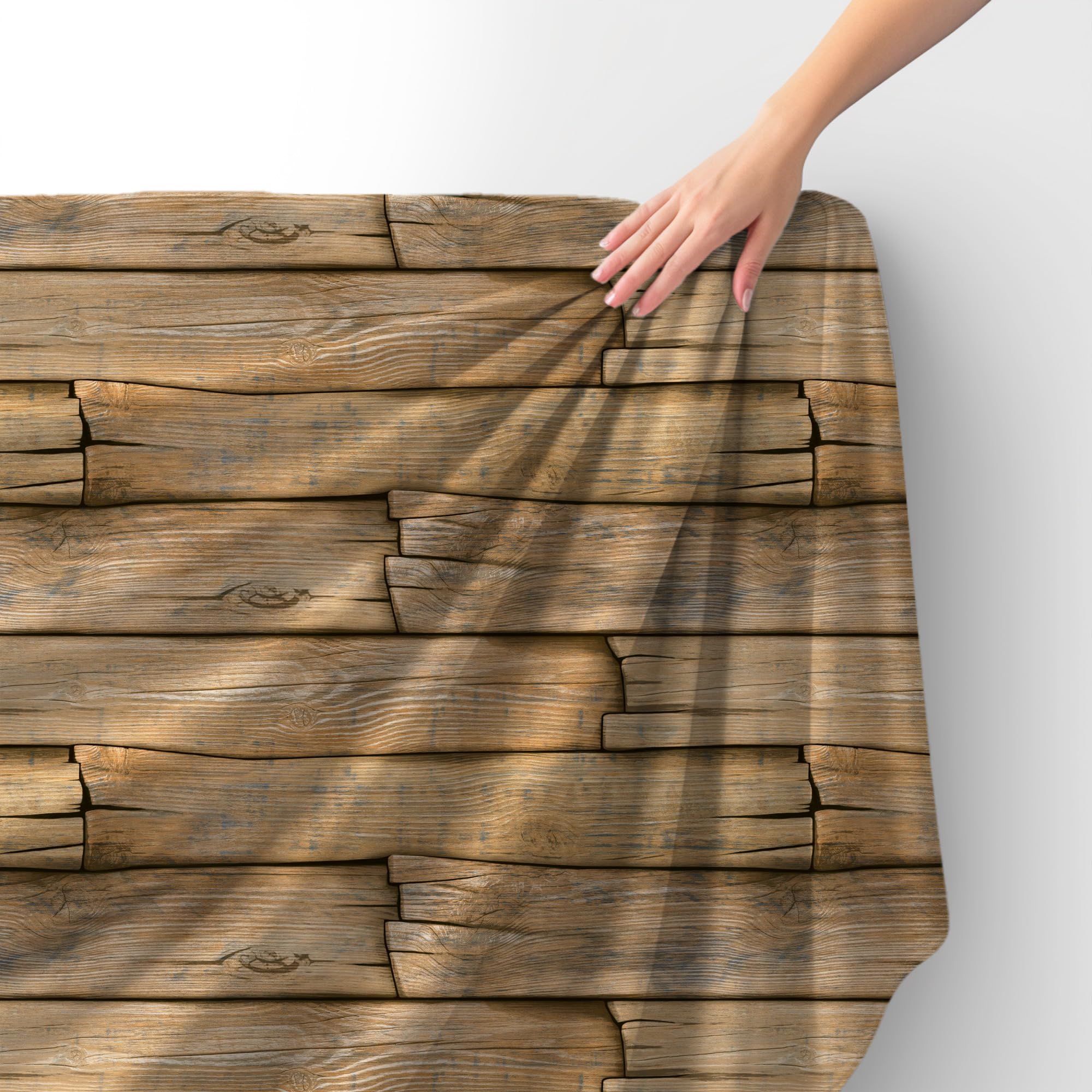 HEKO PANELS Tkanina velvet obiciowa drukowana, Drewno, 3 metry 140 x 300 cm