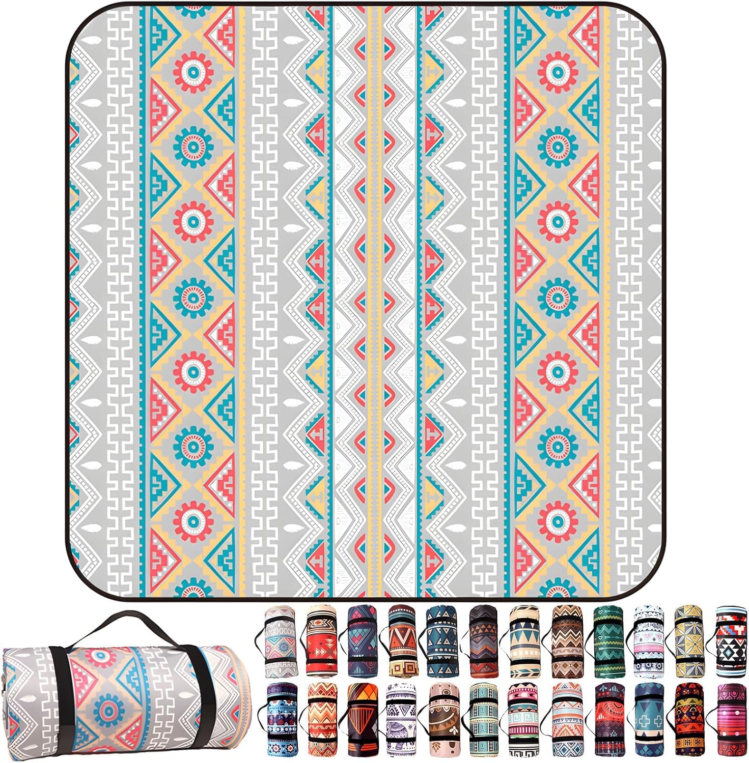 Manta de picnic extra grande, impermeable, para exteriores, plegable y lavable a máquina, ideal para camping, playa, jardín, perfecta para salidas familiares