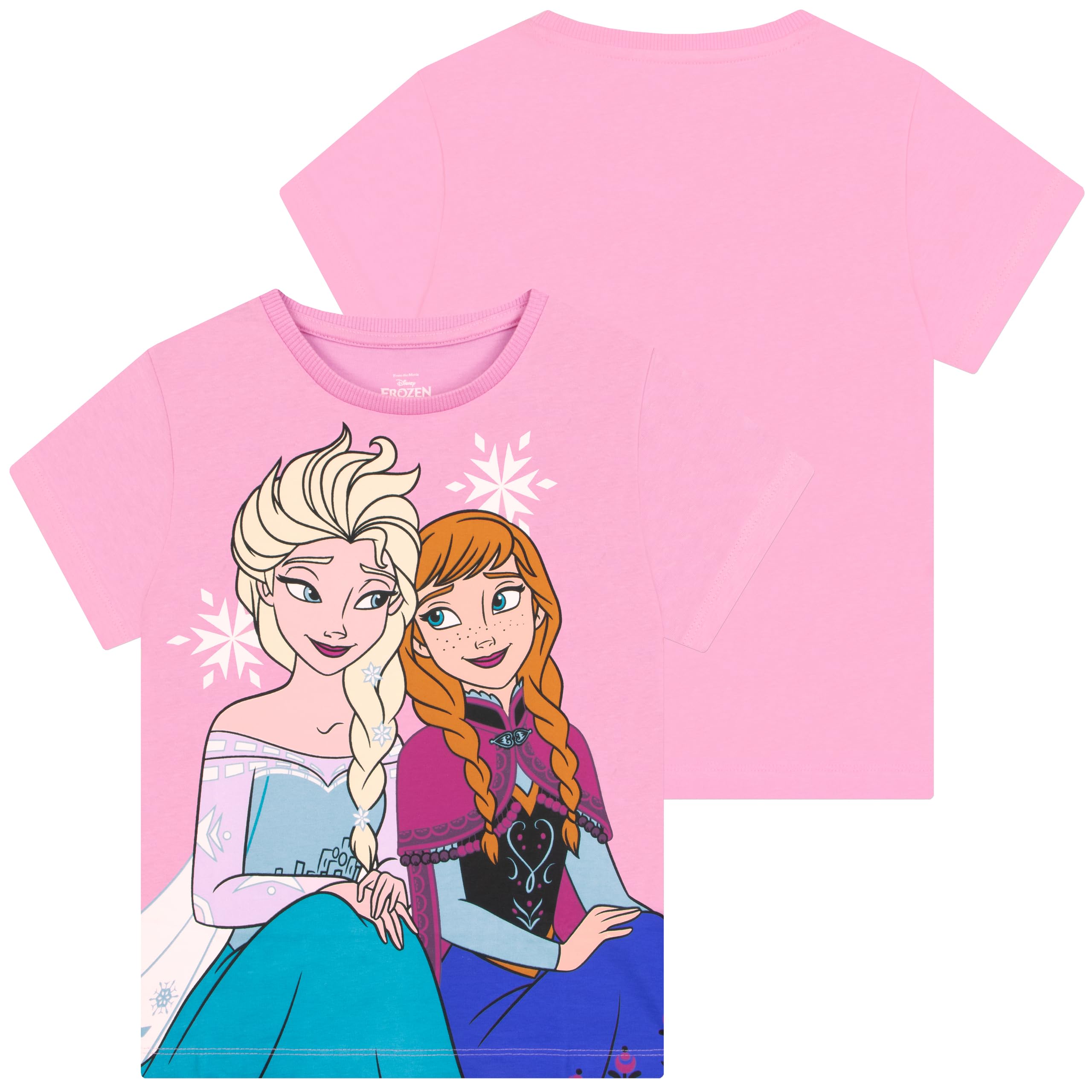 Disney Frozen Pack 3 Camisetas Niña con Elsa, Anna Y Olaf, Top Niña Manga Corta para El Verano, Ropa Niña