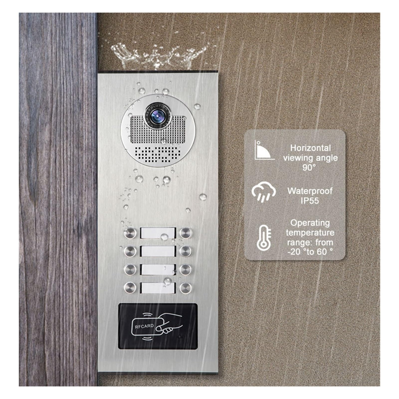7-calowy Wideodomofon WiFi Dla 2~12 Mieszkań System Kontroli Dostępu Do Drzwi Inteligentne Zdalne Odblokowanie, Połączenie I Monitor(G KIT)