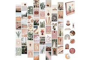 Artivo Boho Wall Collage Kit: Aesthetic Dorm Room Decor for Wall