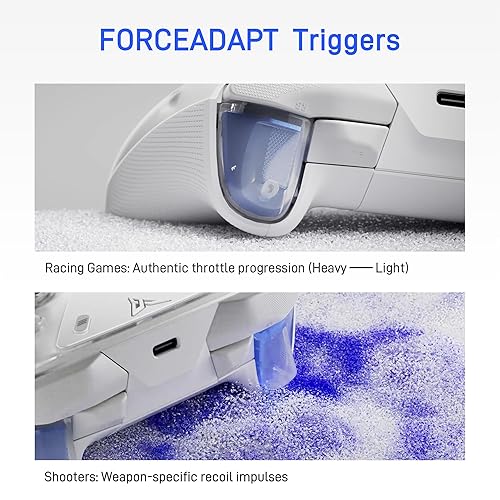 Miniatura 4 de FLYDIGI Apex 5 PC Controller, Forceflex Joystick 2.0, ForceAdapt Triggers, 3ms Ultra-Low Latency, RGB Light Bar, Full-Color LCD Display,1500mAh