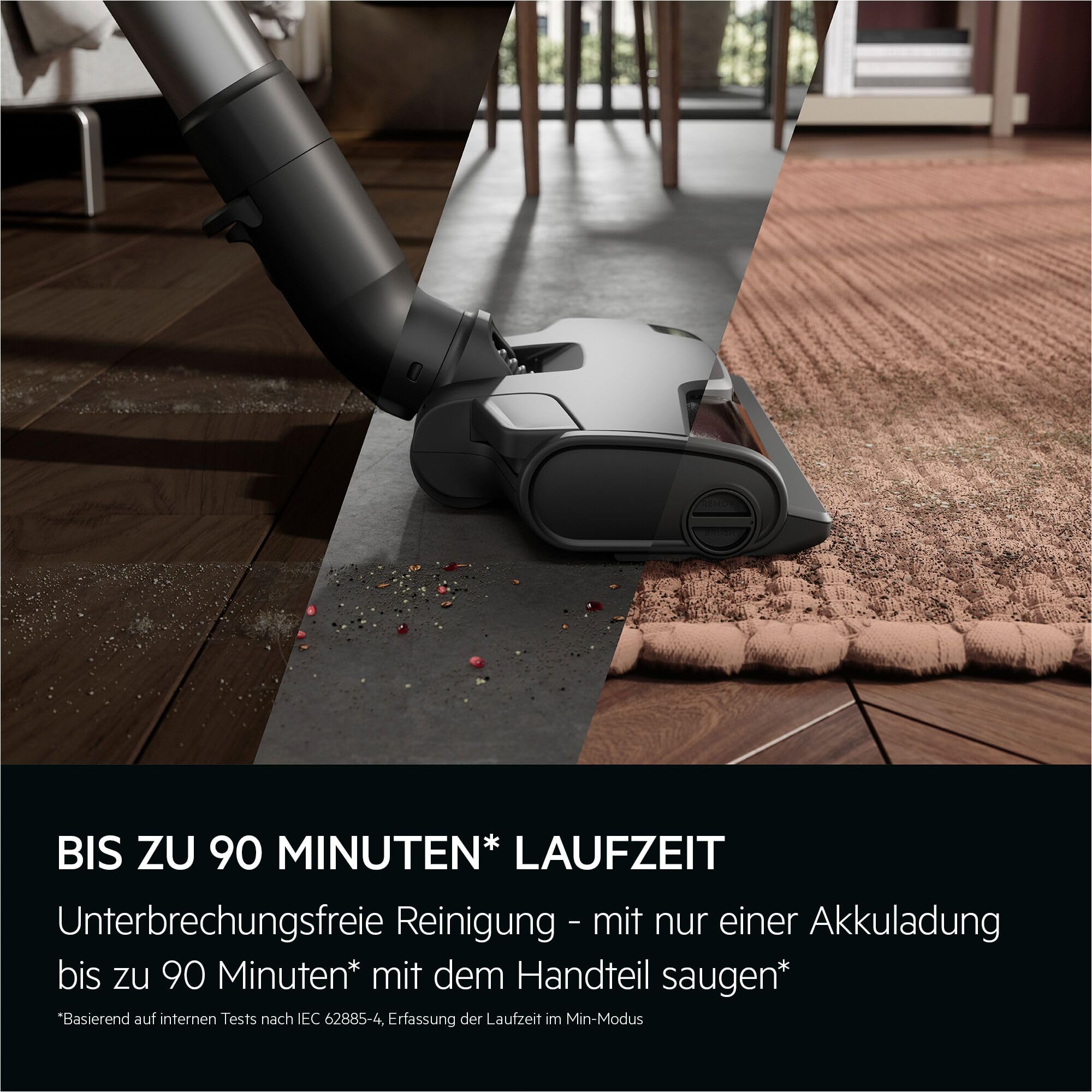 AEG Ultimate 8000 Akku Staubsauger mit Absaugstation, von Stiftung Warentest mit GUT (2,5), Auto‑Modus, 5‑Stufen‑Filtration, für Hartboden, Teppich, 25V Akku wechselbar, 400 ml, Dunkelgrau, AP83AB25DG