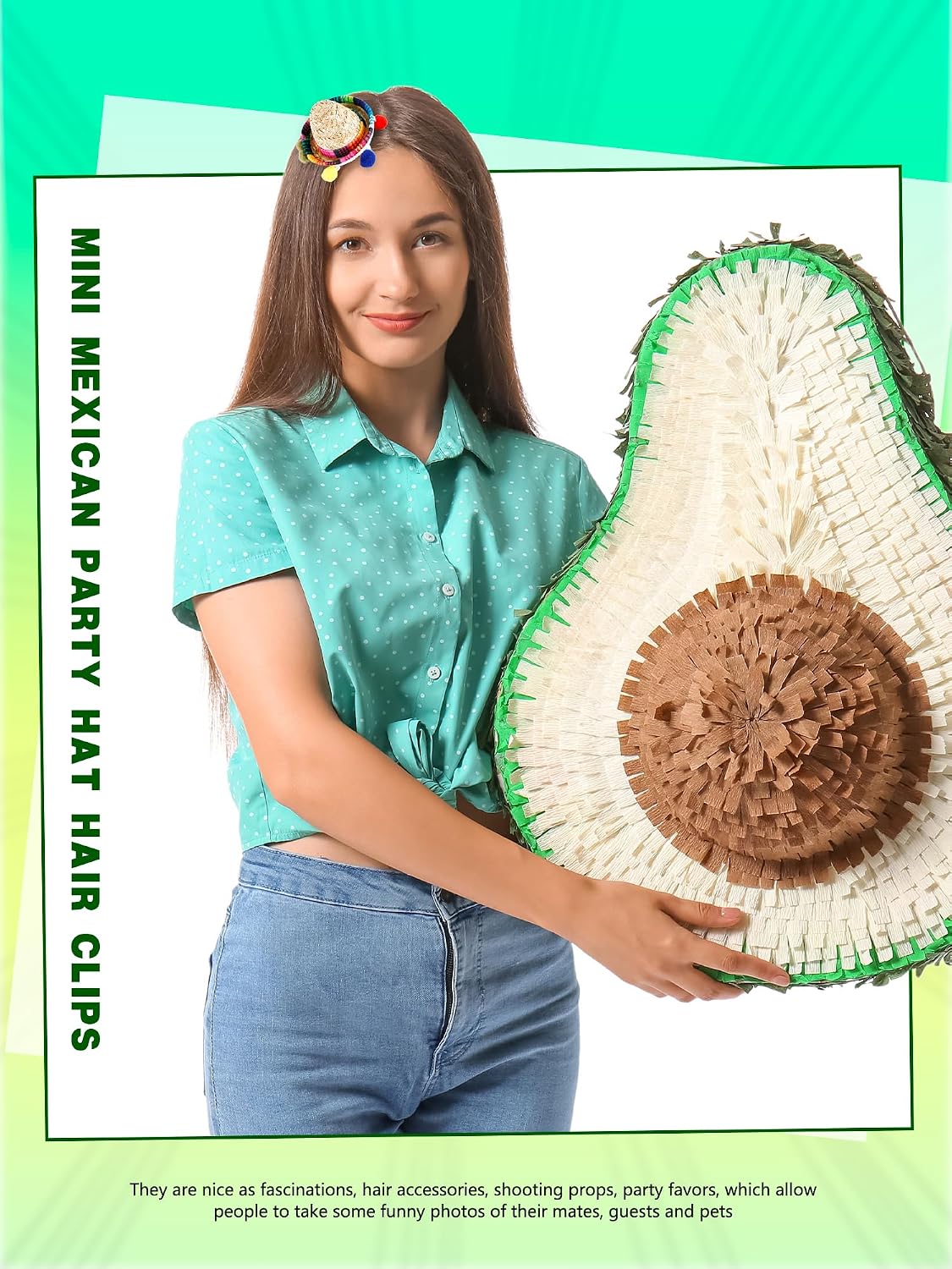 8 Pcs Mini Cinco De Mayo Sombrero Small Mexican Hat Hairpins Mexican Festival Hair Clips Headbands for Cinco de Mayo Luau Party Supplies Mexican Decor image 5